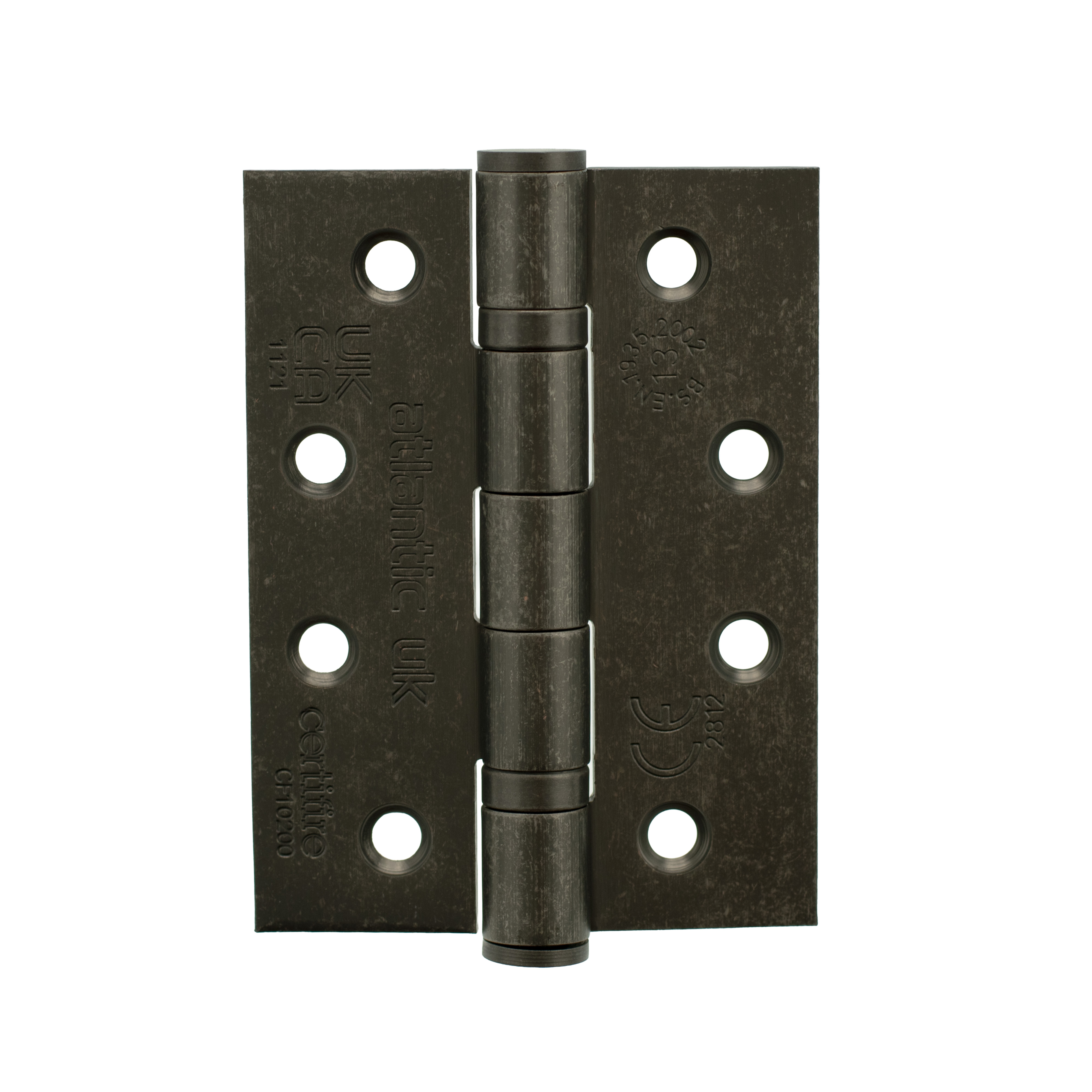 AH1433DS Atlantic Ball Bearing Hinges Grade 13 Fire Rated 4" x 3" x 3mm - Distressed Silver