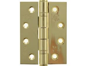 AH1433EB Atlantic Ball Bearing Hinges Grade 13 Fire Rated 4" x 3" x 3mm - Polished Brass