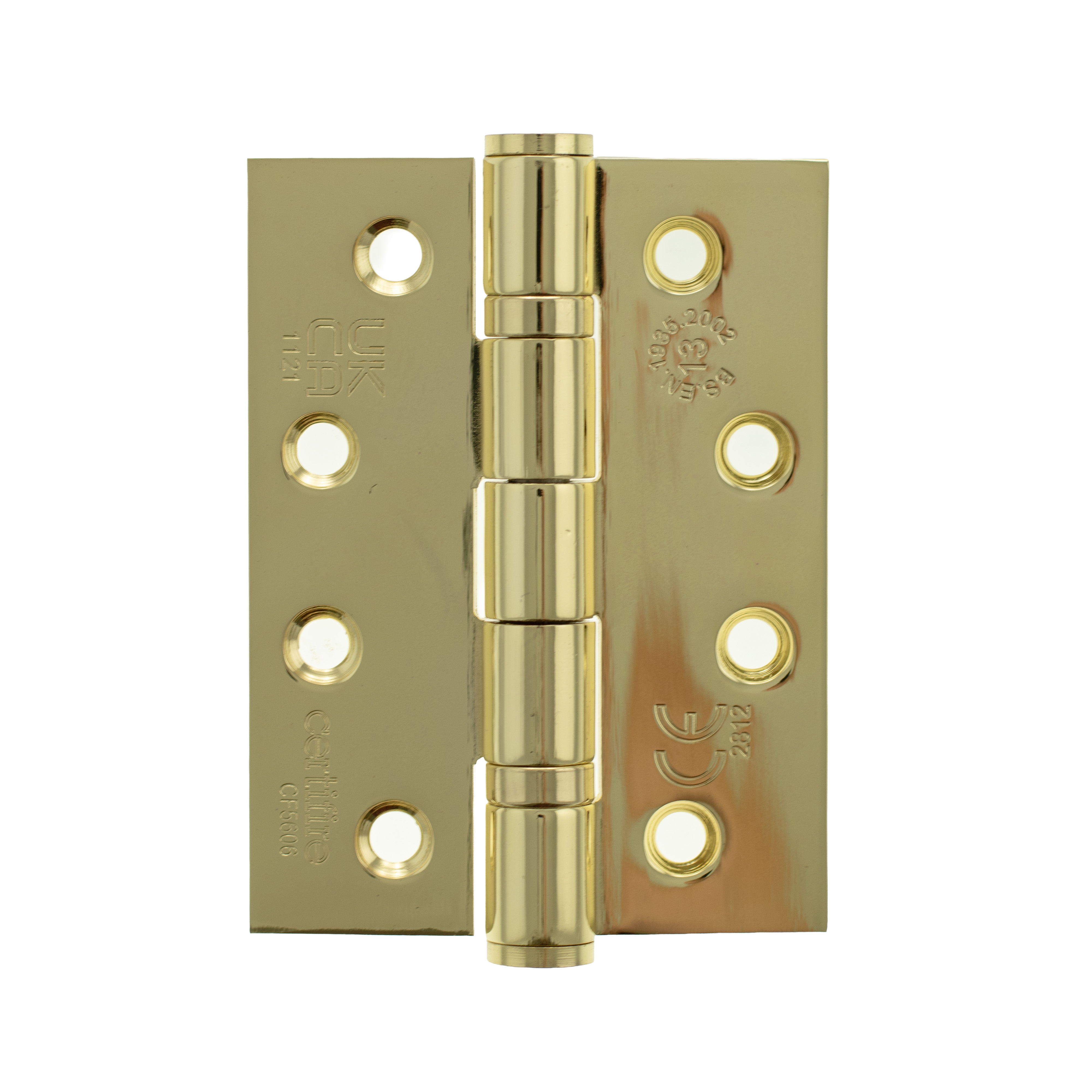 AH1433EB Atlantic Ball Bearing Hinges Grade 13 Fire Rated 4" x 3" x 3mm - Polished Brass