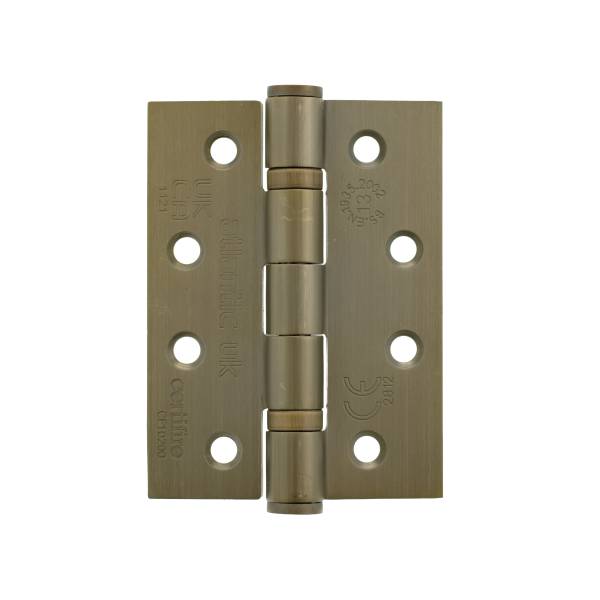 AH1433MAB Atlantic Ball Bearing Hinges Grade 13 Fire Rated 4" x 3" x 3mm - Matt Antique Brass