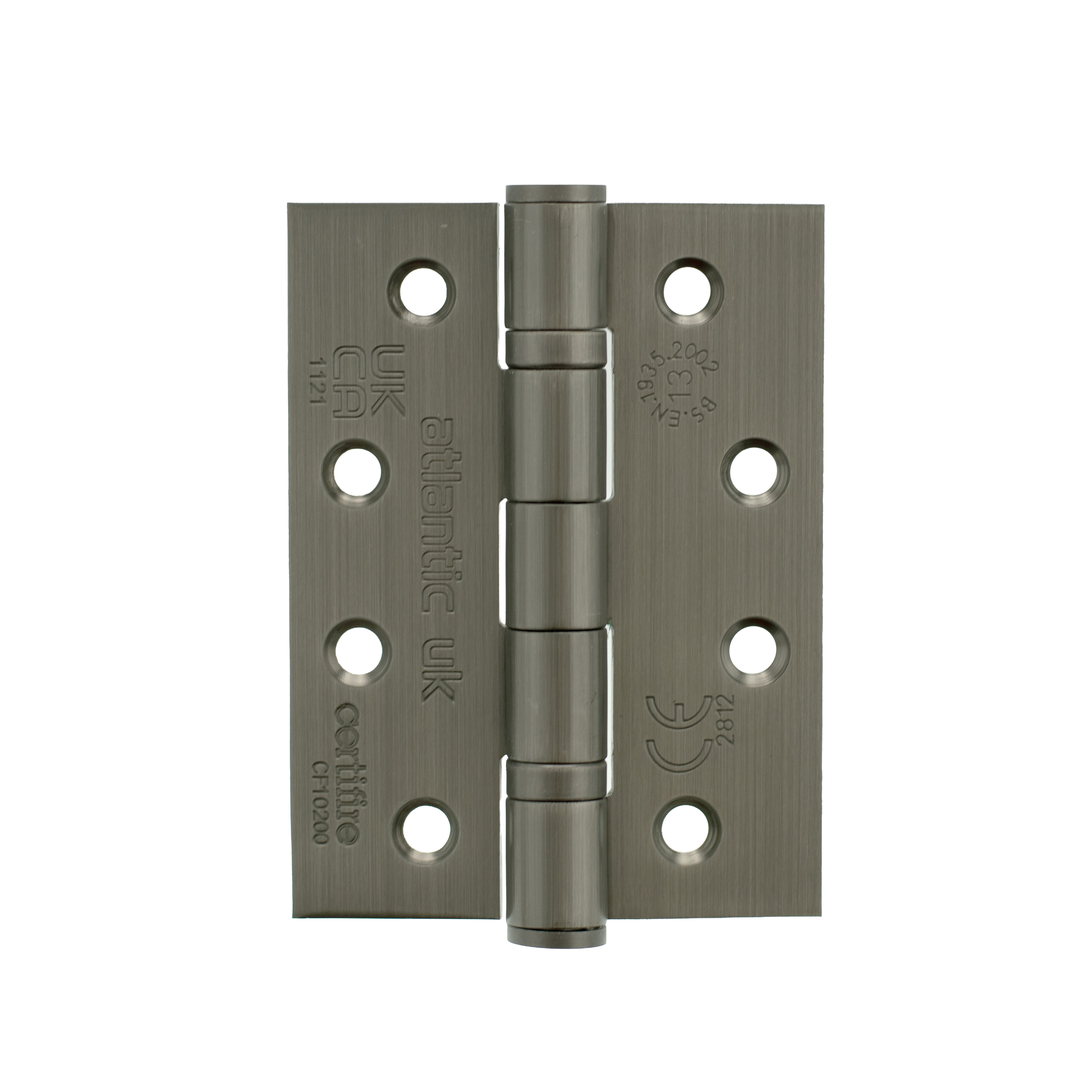 AH1433MBN Atlantic Ball Bearing Hinges Grade 13 Fire Rated 4" x 3" x 3mm - Matt Gun Metal