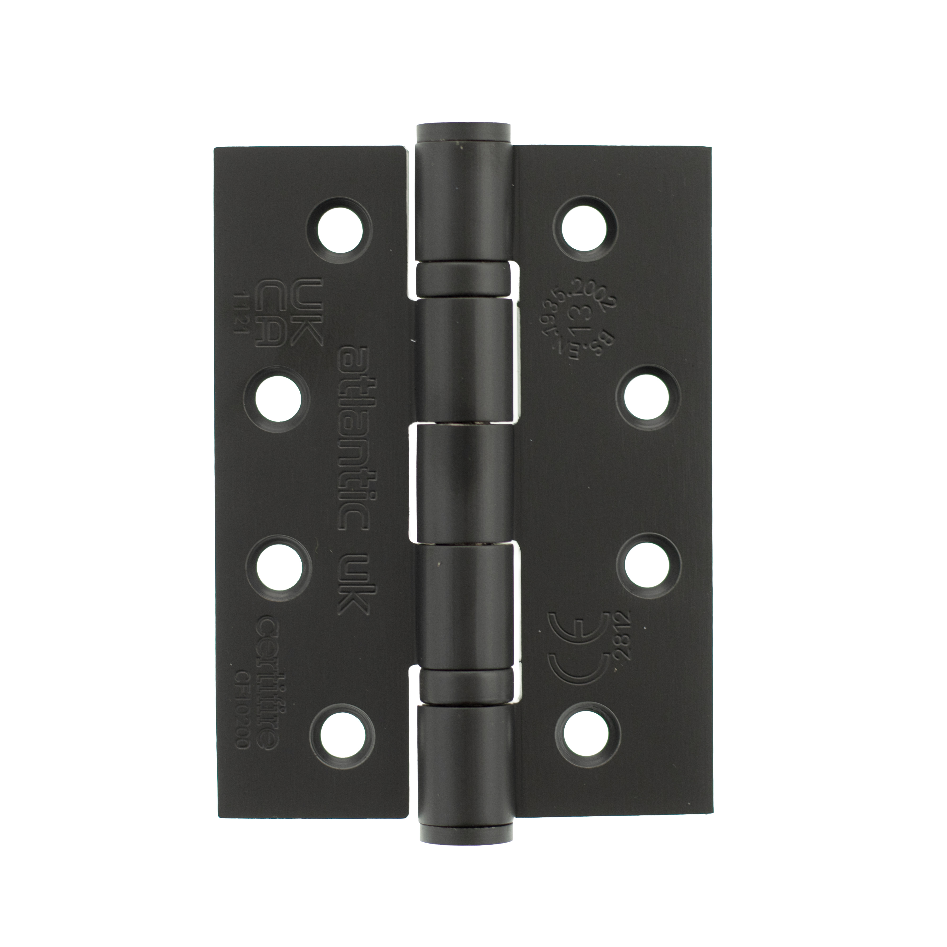 AH1433MB Atlantic Ball Bearing Hinges Grade 13 Fire Rated 4" x 3" x 3mm - Matt Black