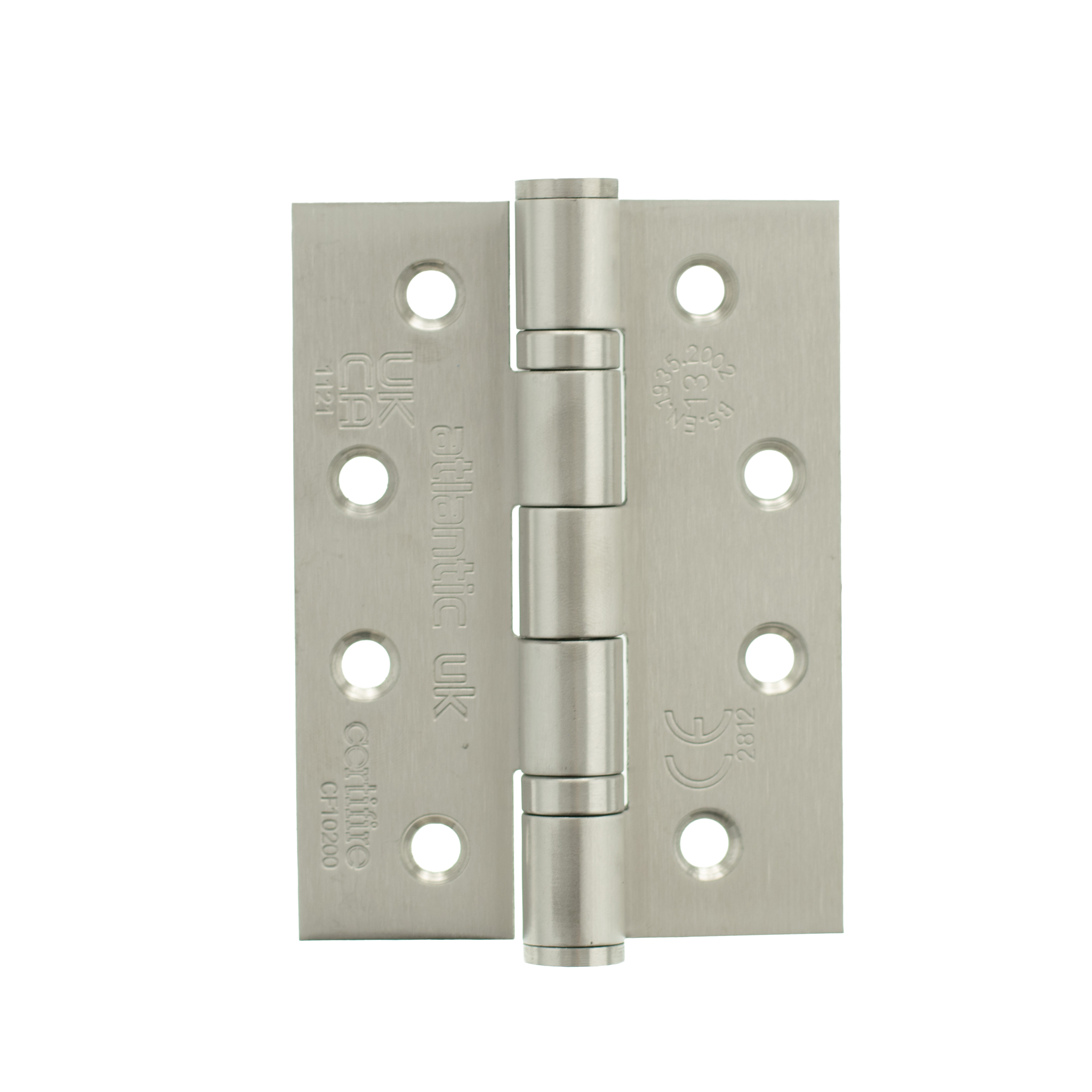 AH1433SSS Atlantic Ball Bearing Hinges Grade 13 Fire Rated 4" x 3" x 3mm - Satin Stainless Steel