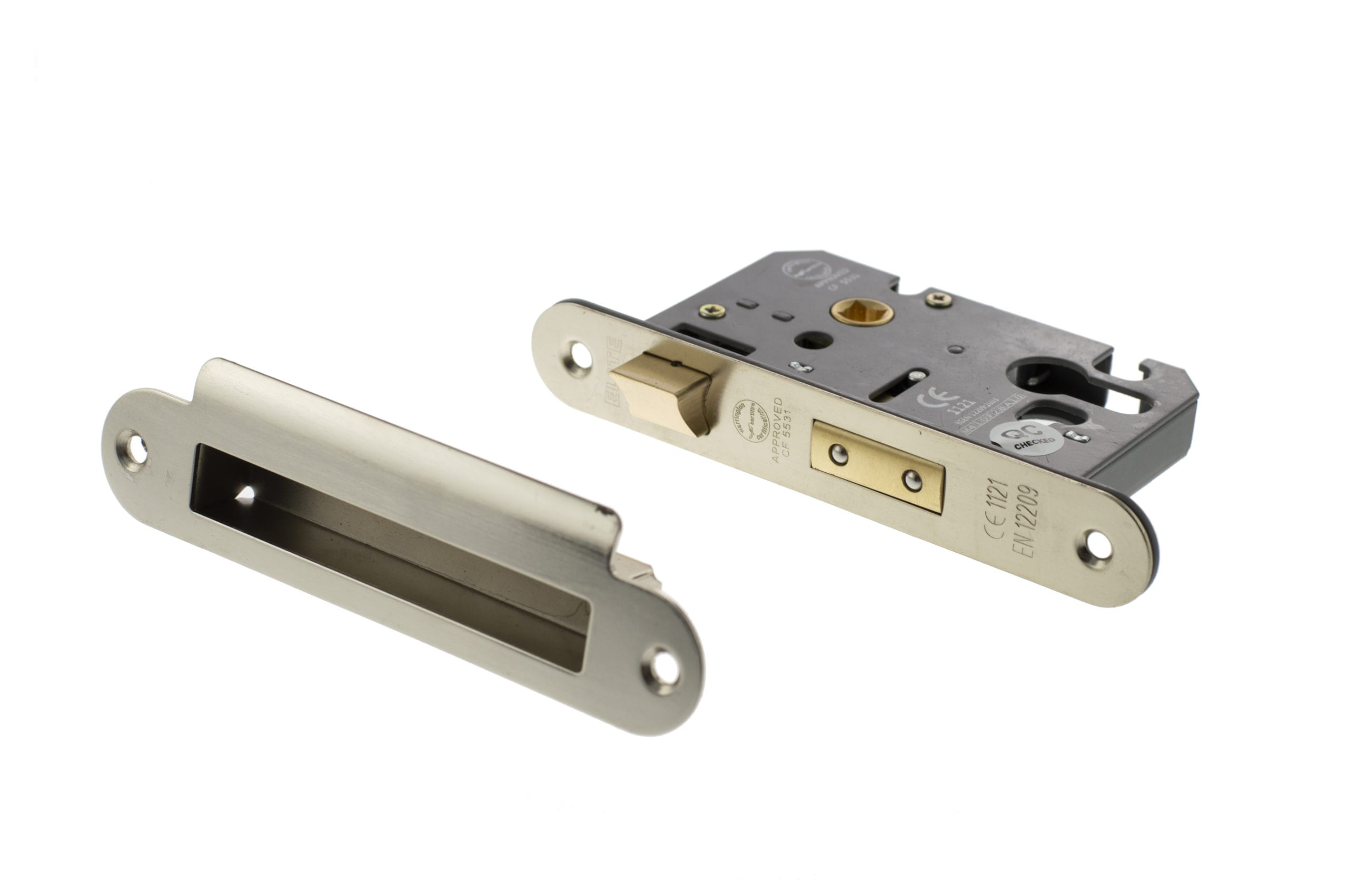 ALKRCSASHE3SN Atlantic Euro Radius Corner Sashlock [CE] 3" - Satin Nickel