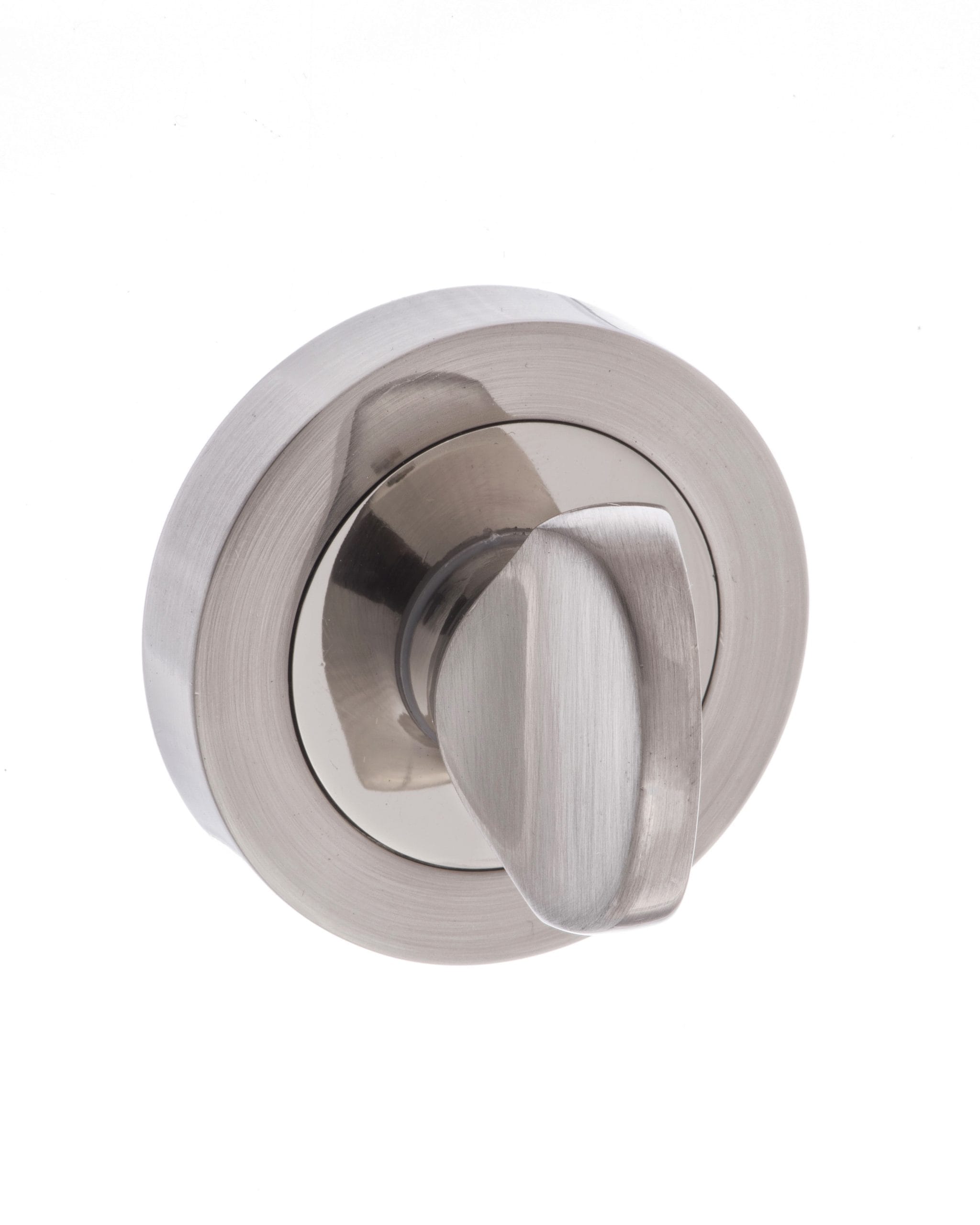 MWCSNNP Mediterranean WC Turn and Release on Round Rose - Satin Nickel/Polished Nickel