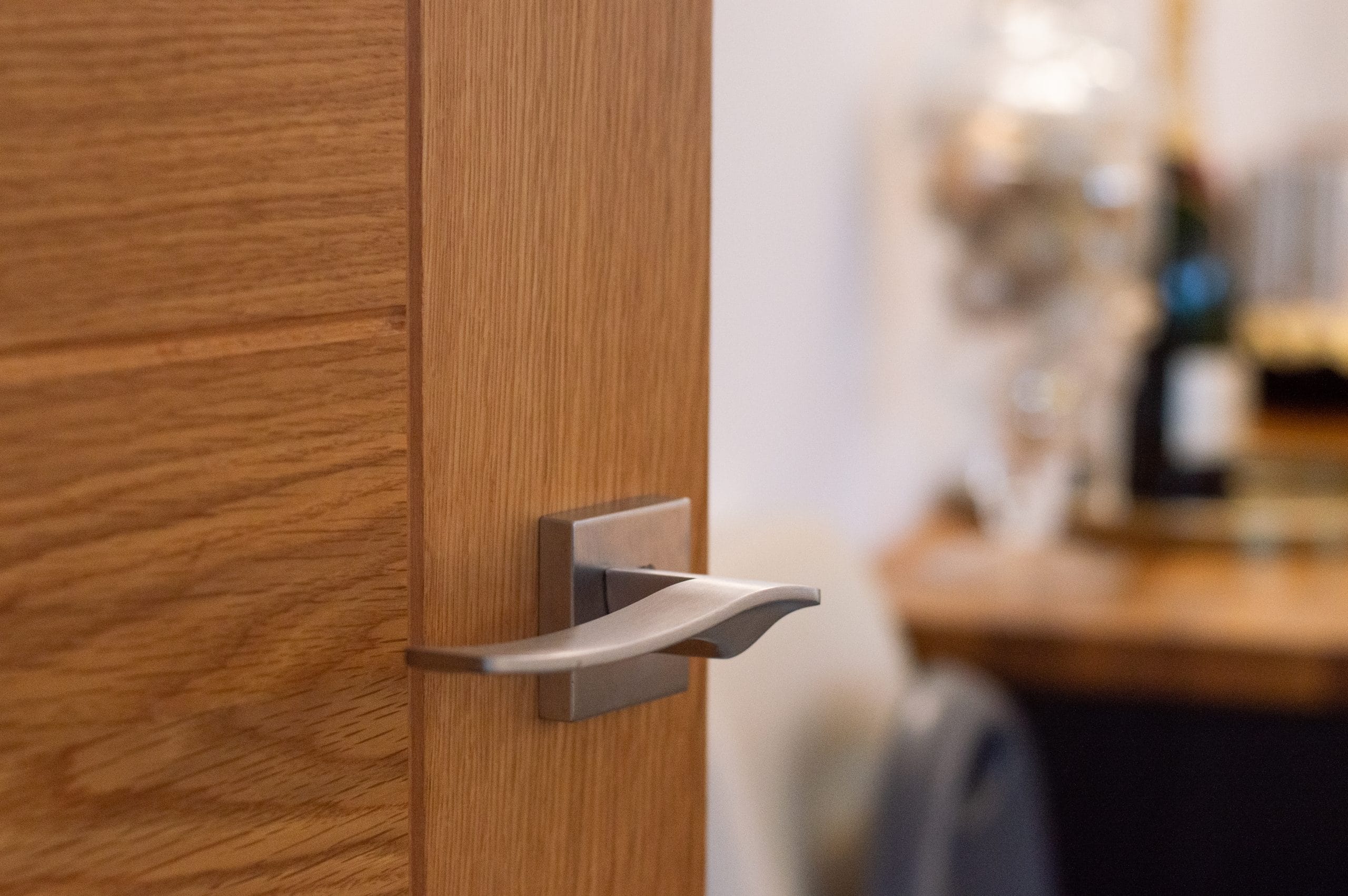 Modern and Flush Apartment: Forme Olympia in Satin Chrome