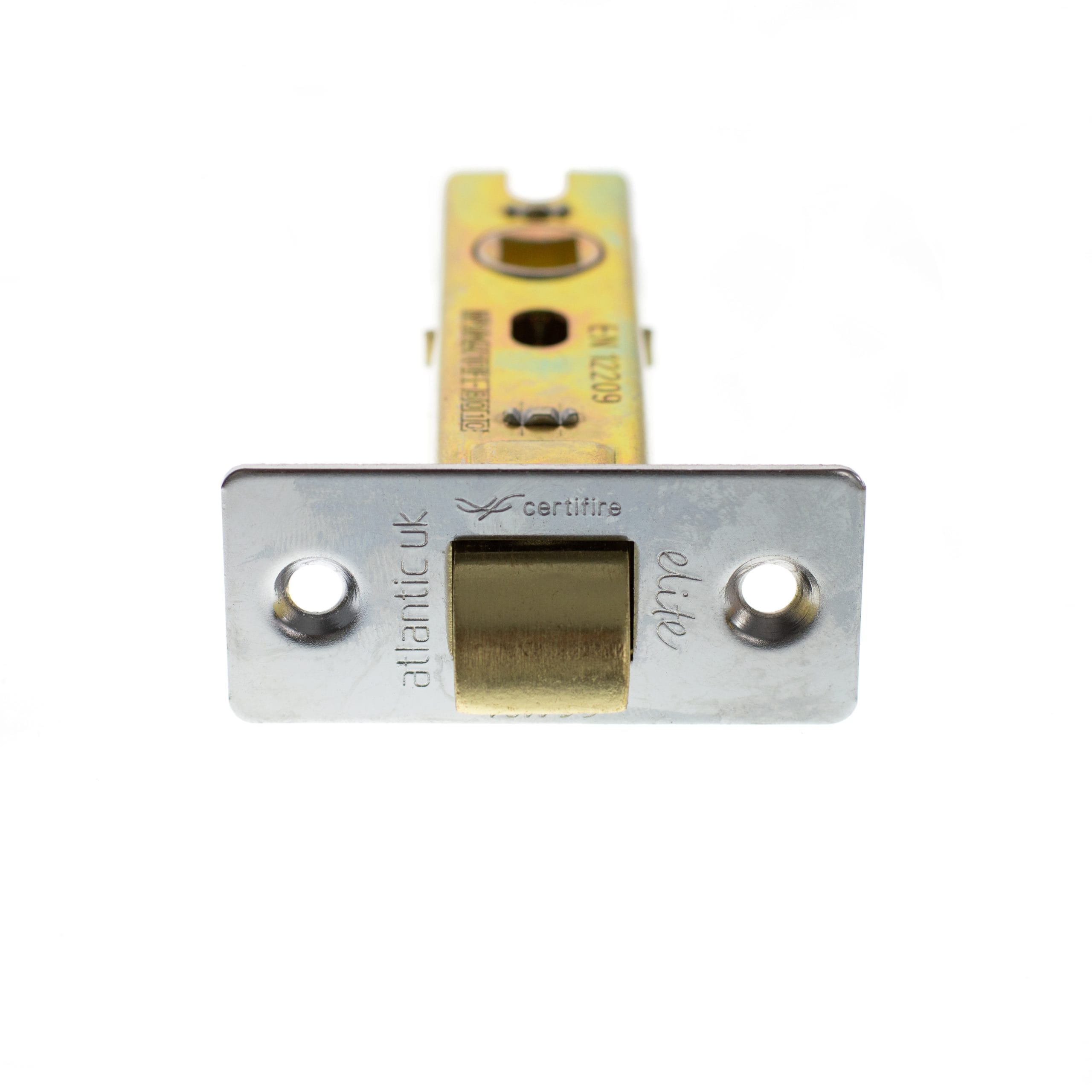 ALCE25PC Atlantic Fire-Rated CE Marked Bolt Through Tubular Latch 2.5" - Polished Chrome
