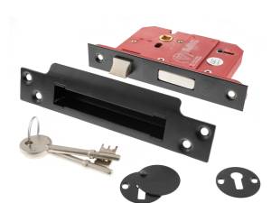 Atlantic 5 Lever Key Sashlock [BS] 2.5" - Matt Black - Key-to-differ