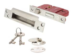 Atlantic 5 Lever Key Sashlock [BS] 2.5" - Satin Chrome - Key-to-differ