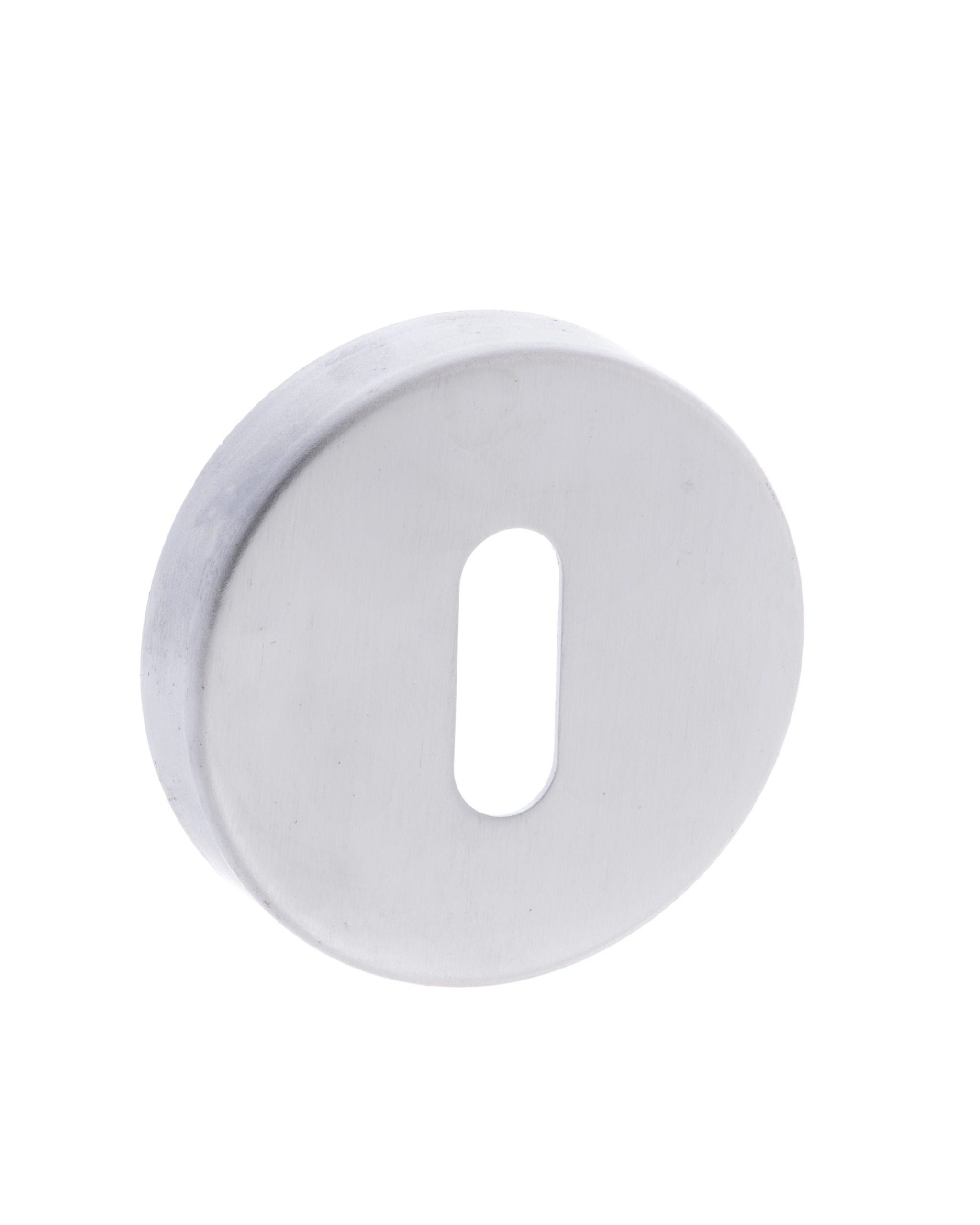 CTFMRKSC CleanTouch Anti-Bac Key Escutcheons on Minimal Round Rose - Satin Chrome