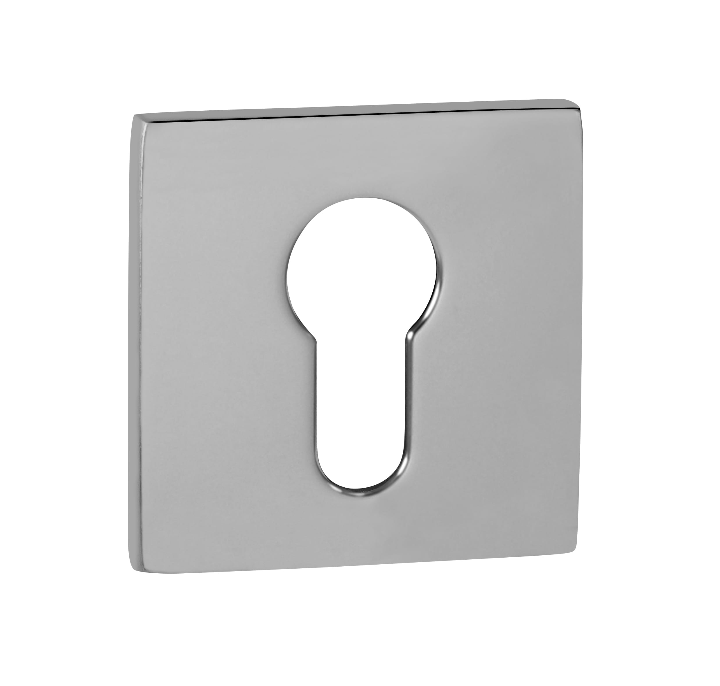 TESCES5SPC Tupai Rapido 5S Line Euro Escutcheons on 5mm Slimline Square Rose - Bright Polished Chrome