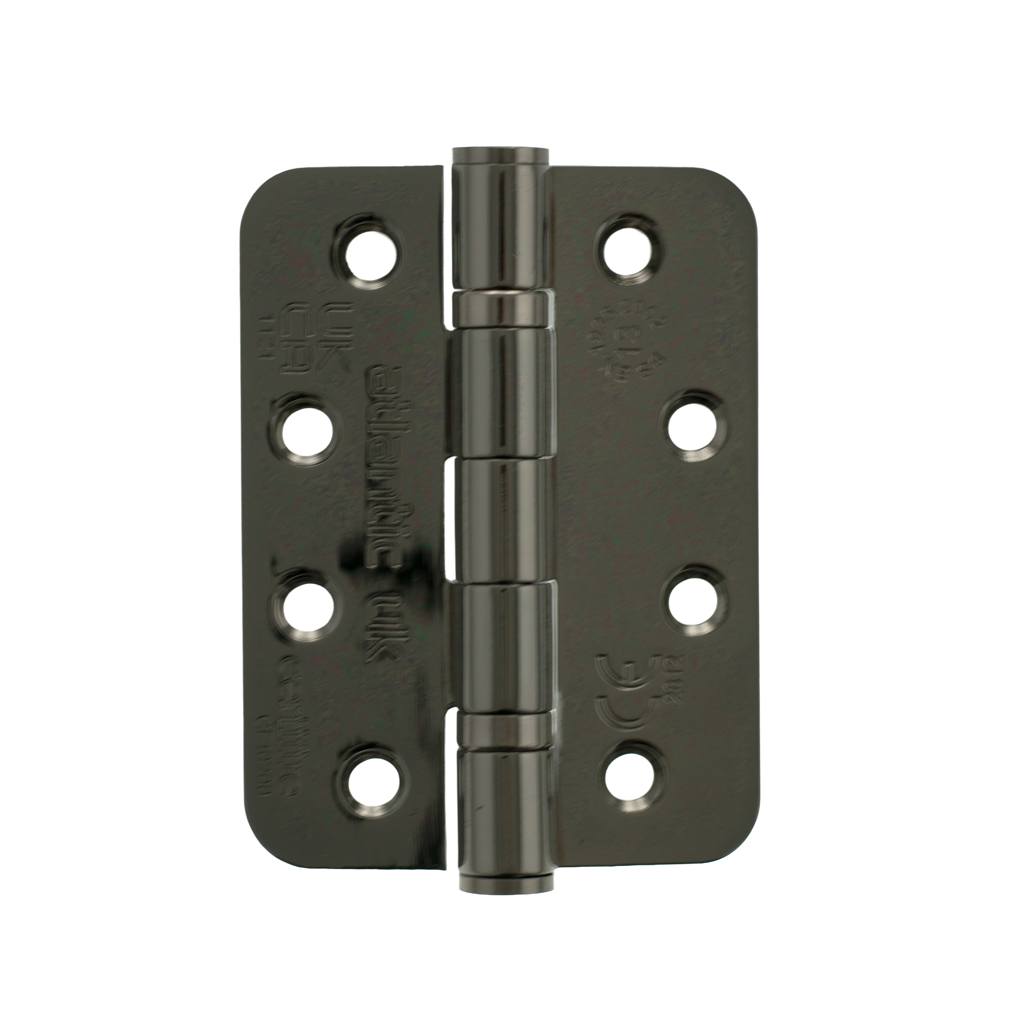 AHR1433BN Atlantic Radius Corner Ball Bearing Hinges 4" X 3" X 3mm - Black Nickel