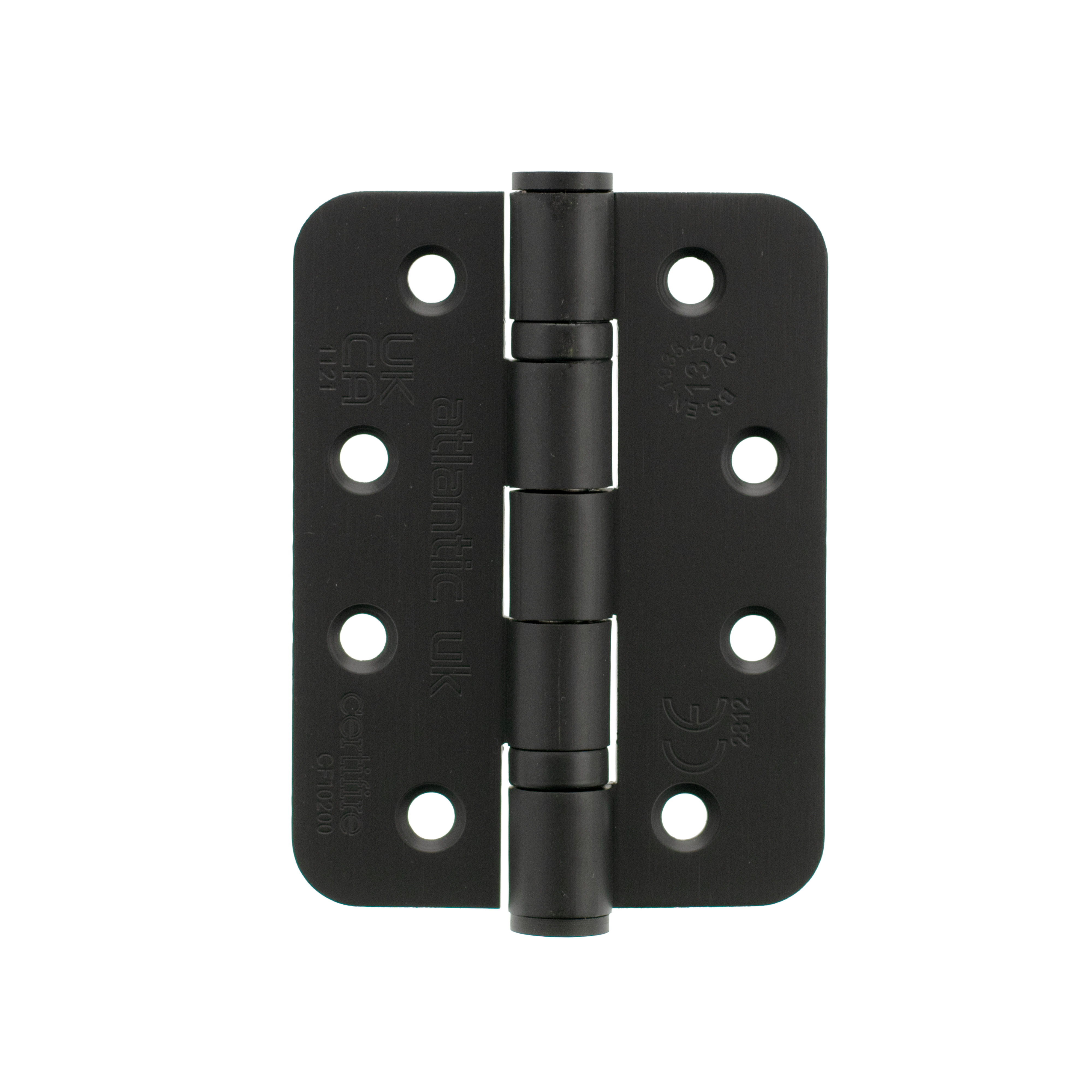 AHR1433MB Atlantic Radius Corner Ball Bearing Hinges 4" X 3" X 3mm - Matt Black