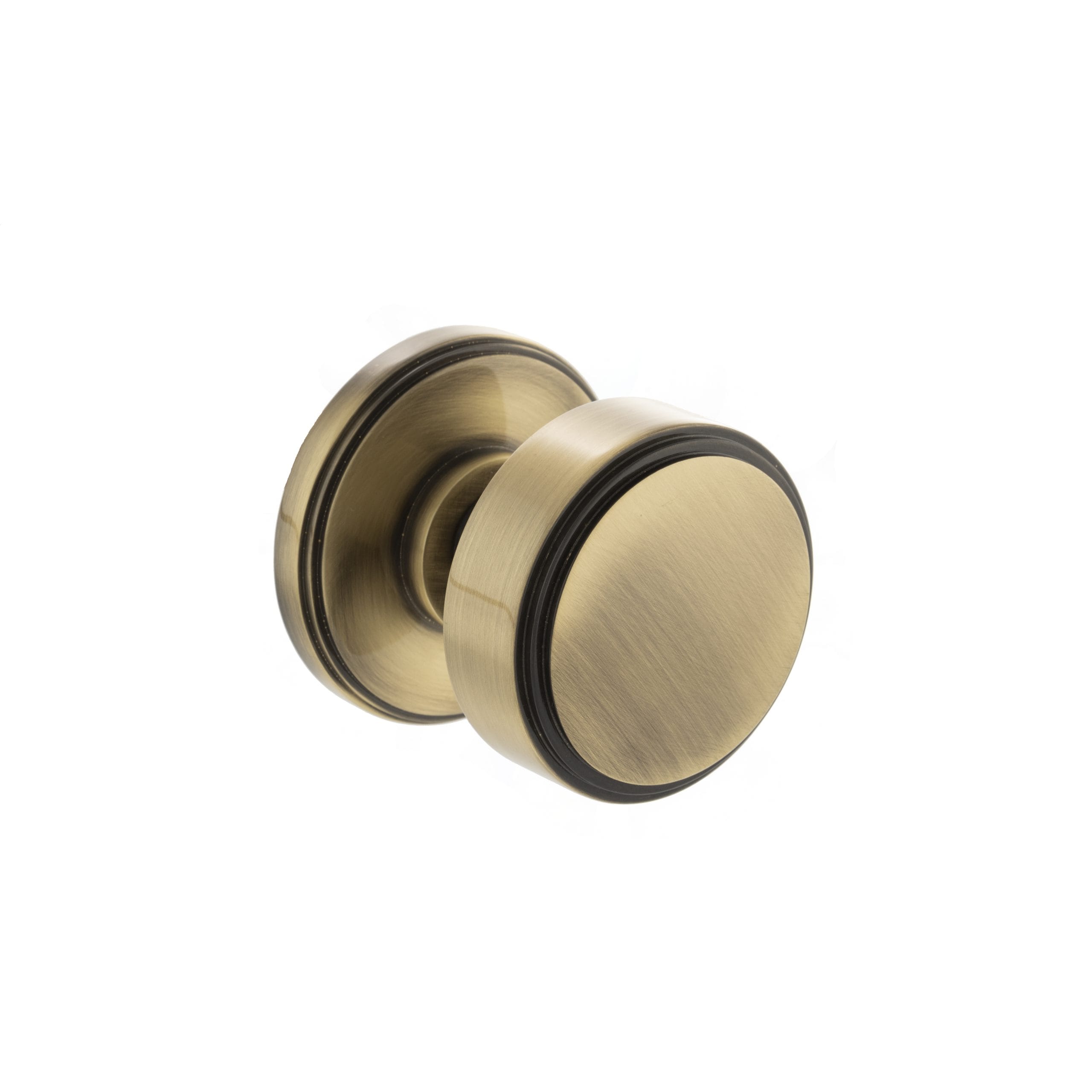 MH350SMKAB Millhouse Brass Boulton Brass Stepped Mortice Knob on Concealed Fix Rose - Antique Brass