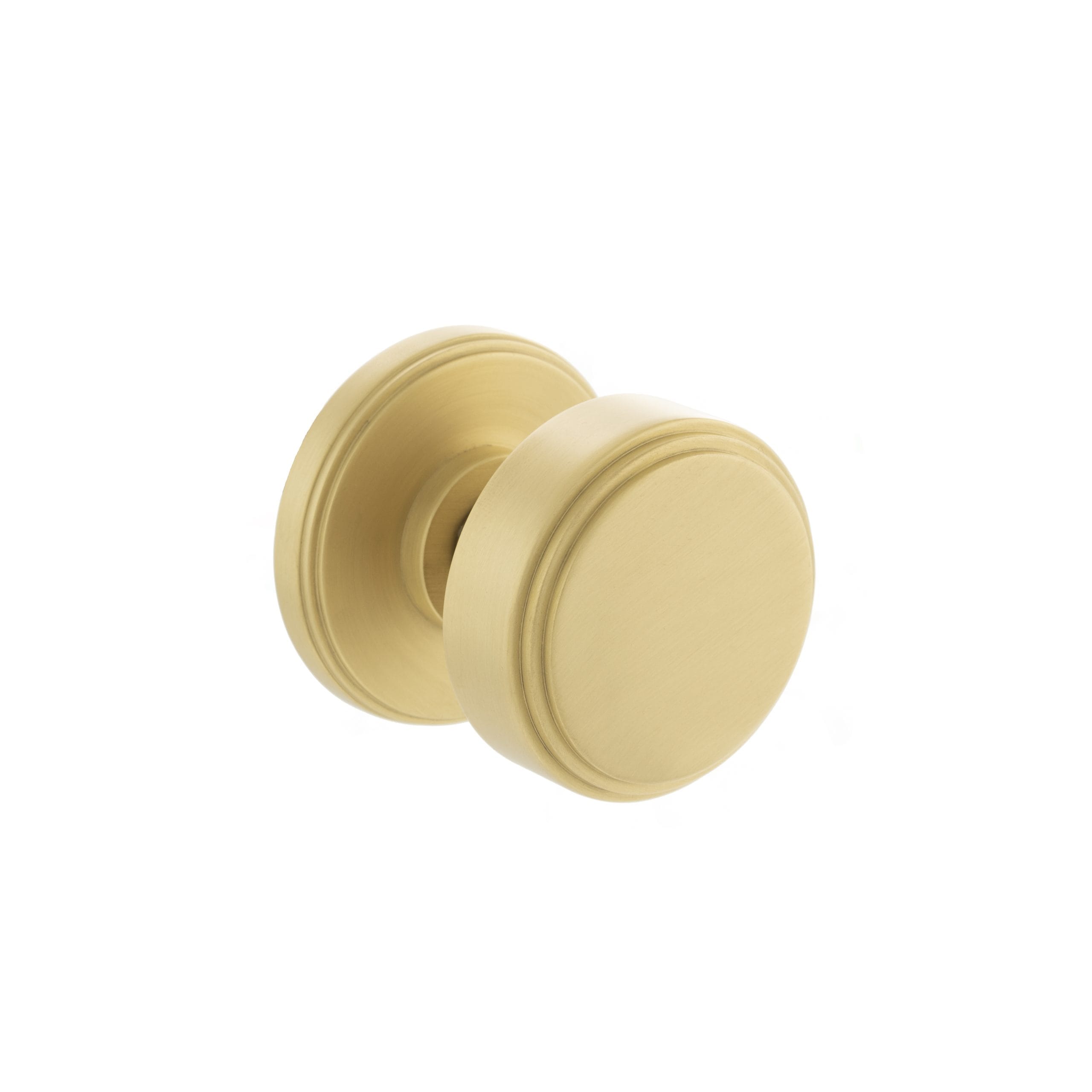 MH350SMKSB Millhouse Brass Boulton Brass Stepped Mortice Knob on Concealed Fix Rose - Satin Brass