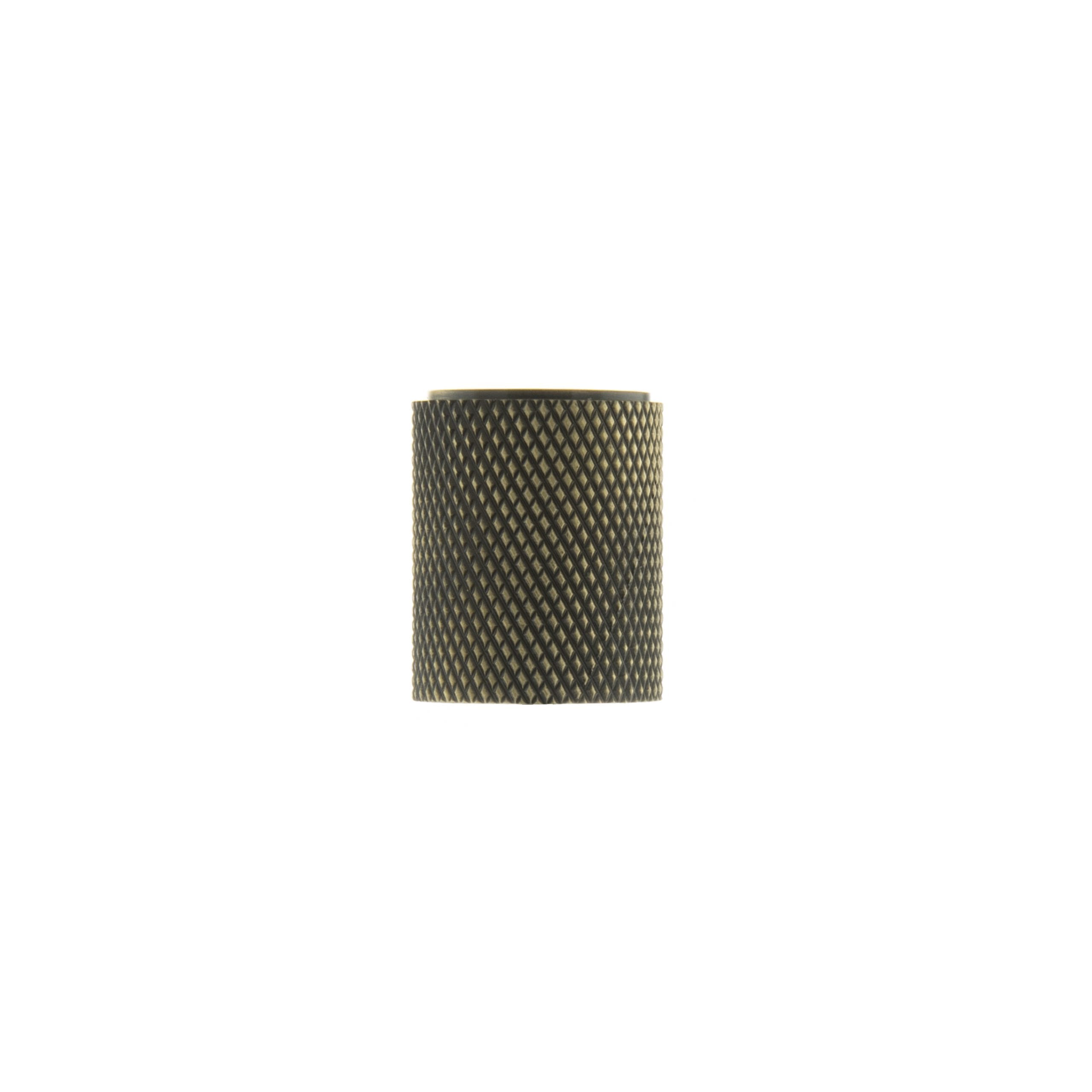 MHCK1820AB Millhouse Brass Watson Cylinder Knurled Cabinet Knob on Concealed Fix - Antique Brass