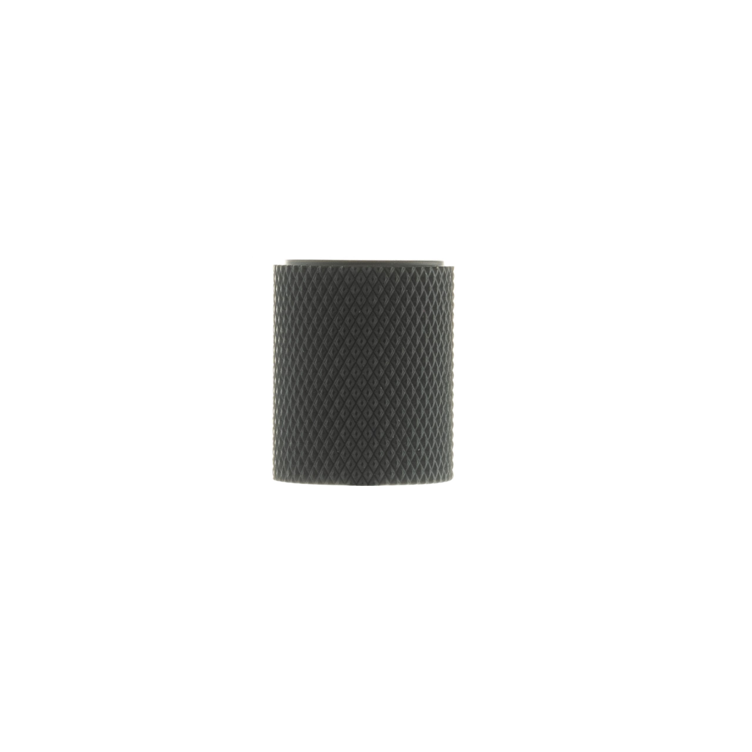 MHCK1820MB Millhouse Brass Watson Cylinder Knurled Cabinet Knob on Concealed Fix - Matt Black