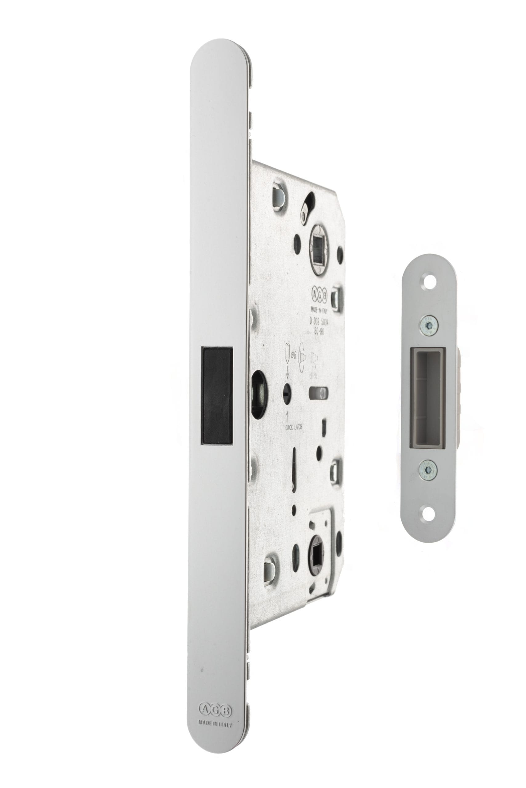 AGBMLWCPC AGB Revolution XT Magnetic Bathroom Lock 60mm backset - Polished Chrome