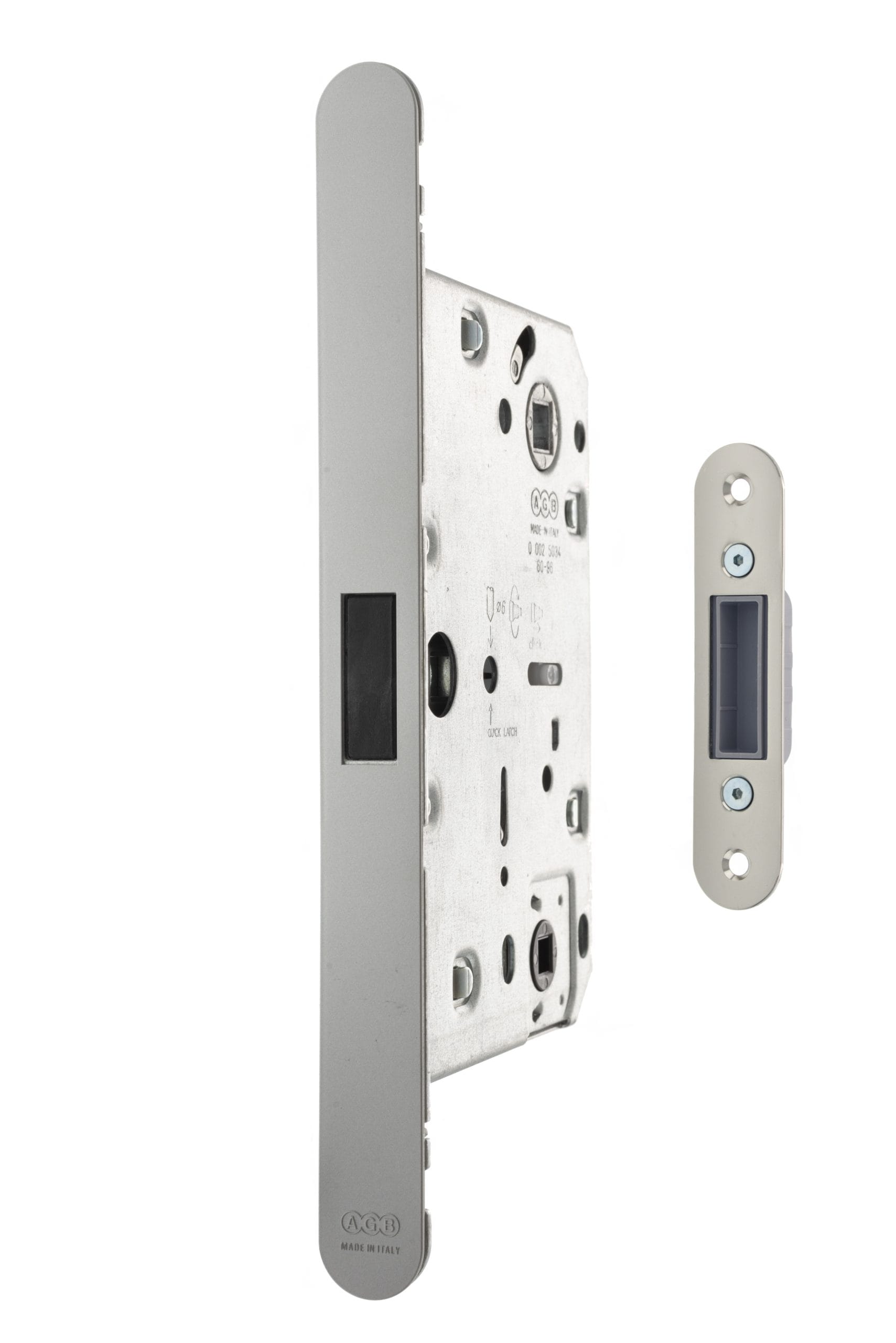 AGBMLWCSC AGB Revolution XT Magnetic Bathroom Lock 60mm backset - Satin Chrome