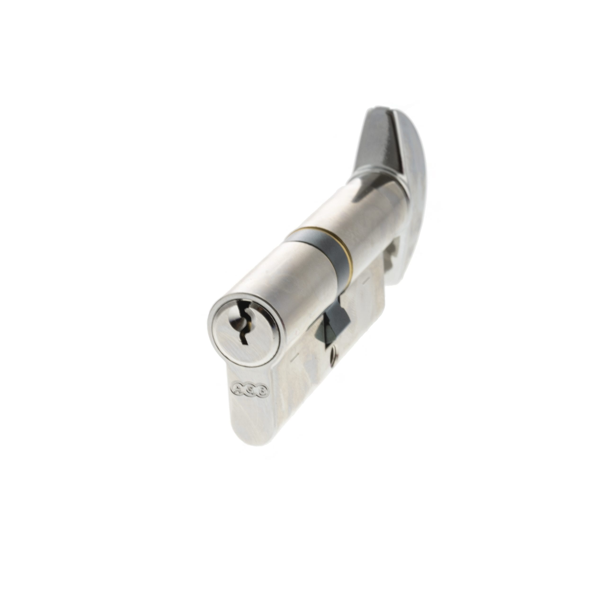 C620303030 AGB Euro Profile 5 Pin Cylinder Key to Turn 35-35mm (70mm) - Polished Chrome