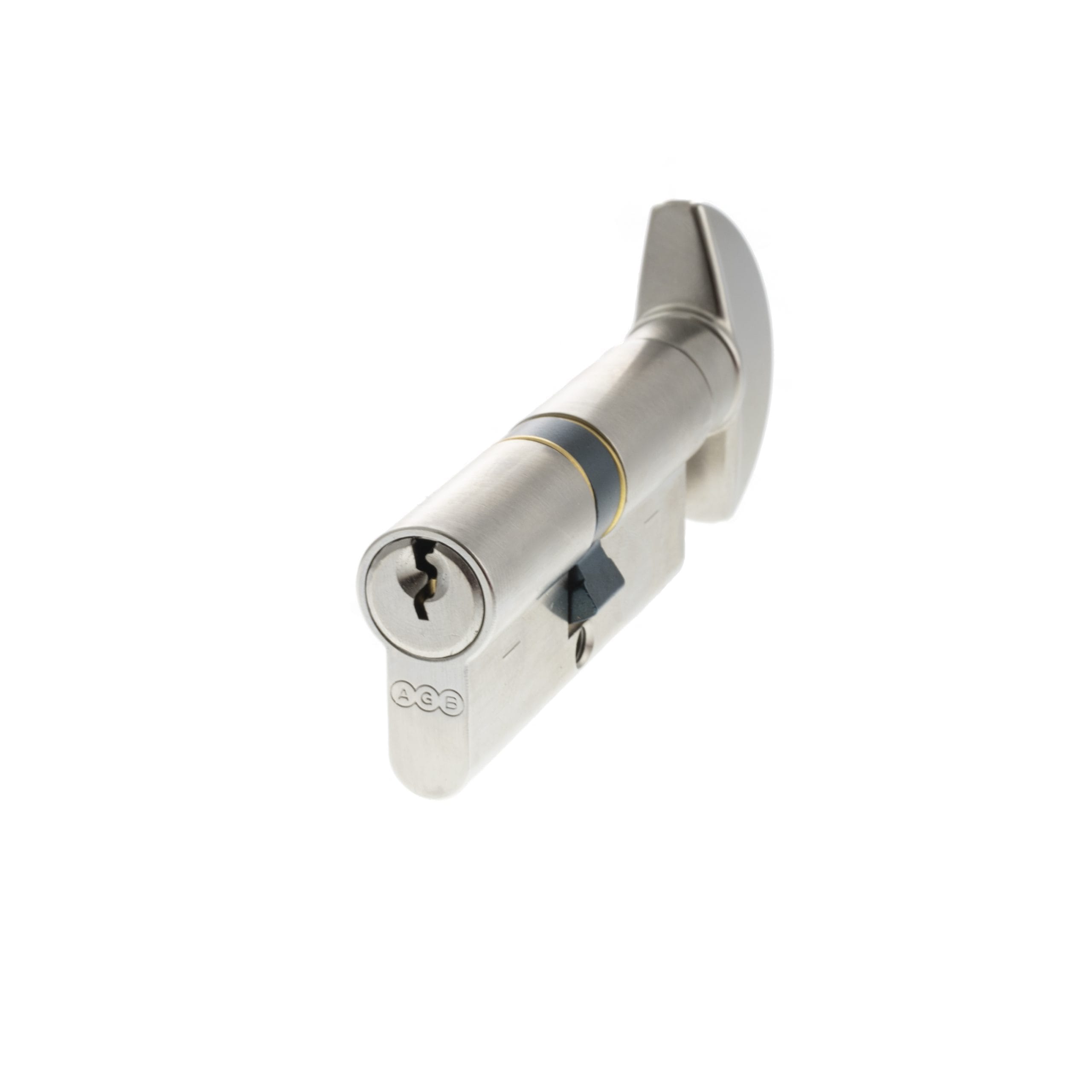 C620323030 AGB Euro Profile 5 Pin Cylinder Key to Turn 35-35mm (70mm) - Satin Chrome