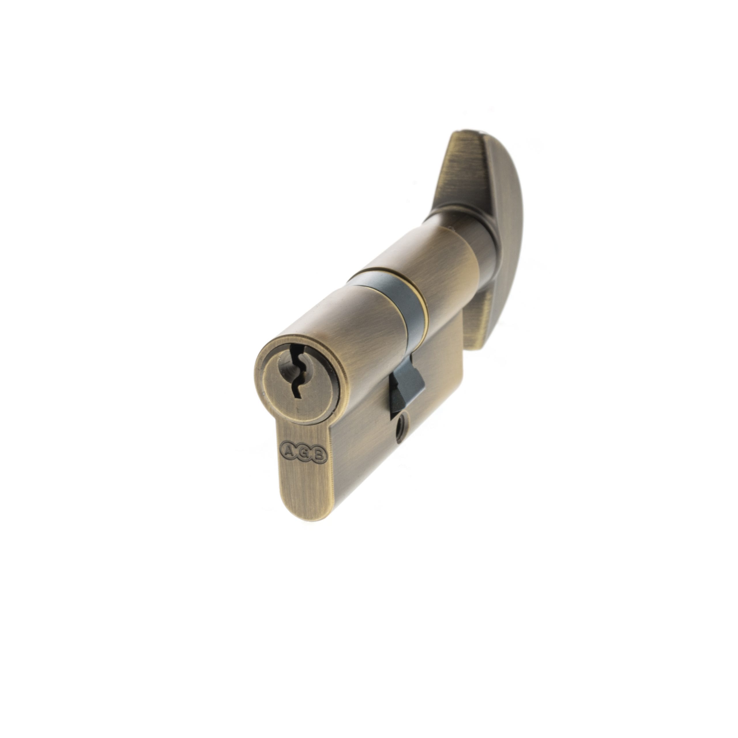 C620722525 AGB Euro Profile 5 Pin Cylinder Key to Turn 30-30mm (60mm) - Matt Antique Brass