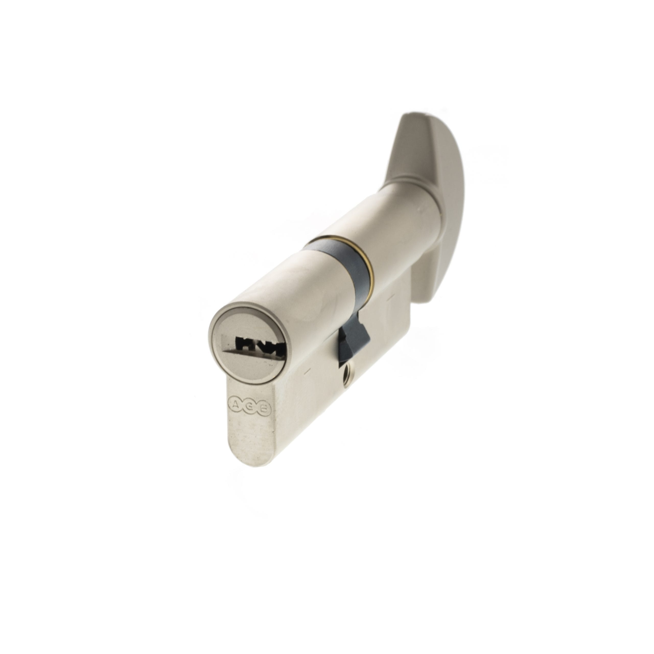 CA20163030 AGB Euro Profile 15 Pin Cylinder Key to Turn 35-35mm (70mm) - Satin Nickel