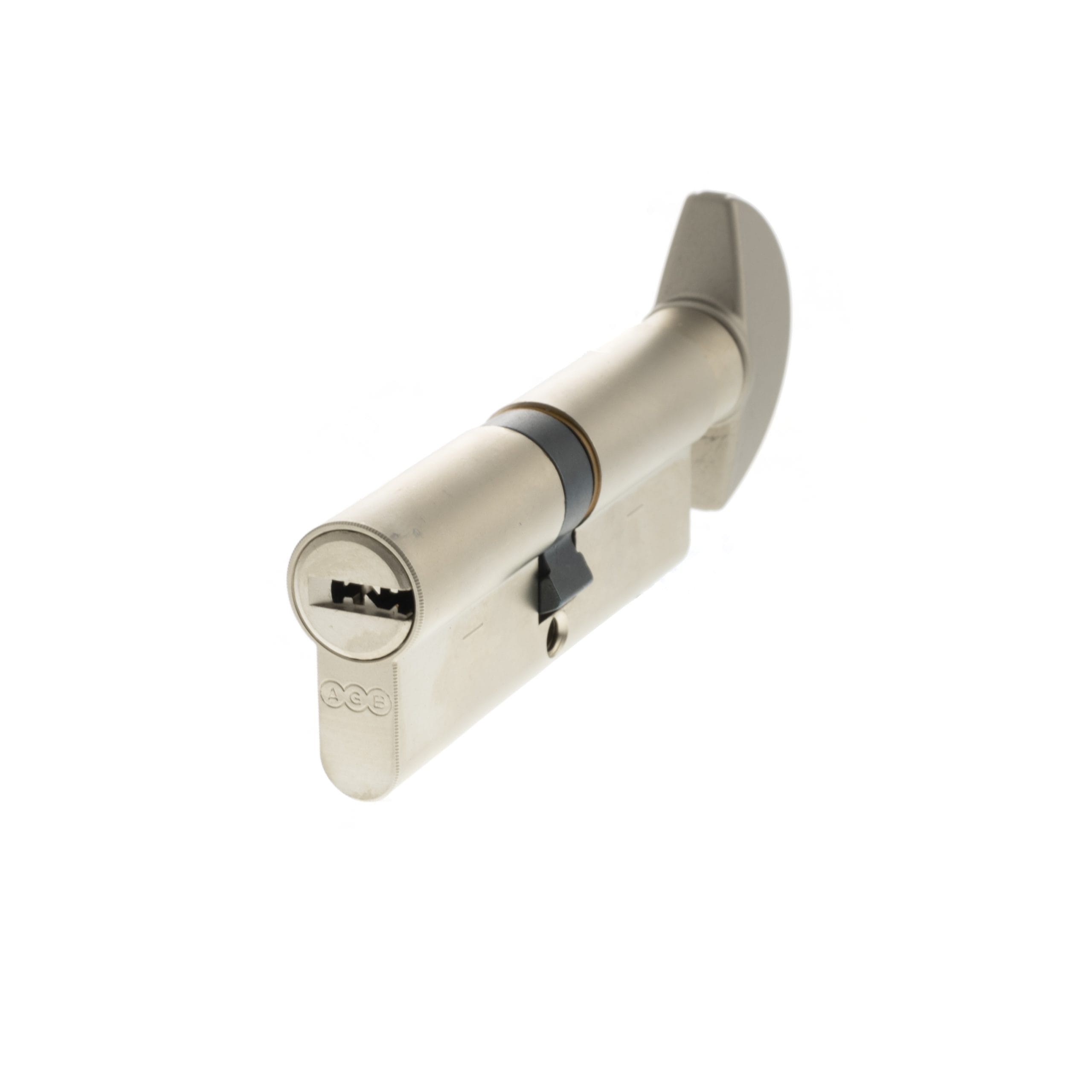 CA20163535 AGB Euro Profile 15 Pin Cylinder Key to Turn 40-40mm (80mm) - Satin Nickel
