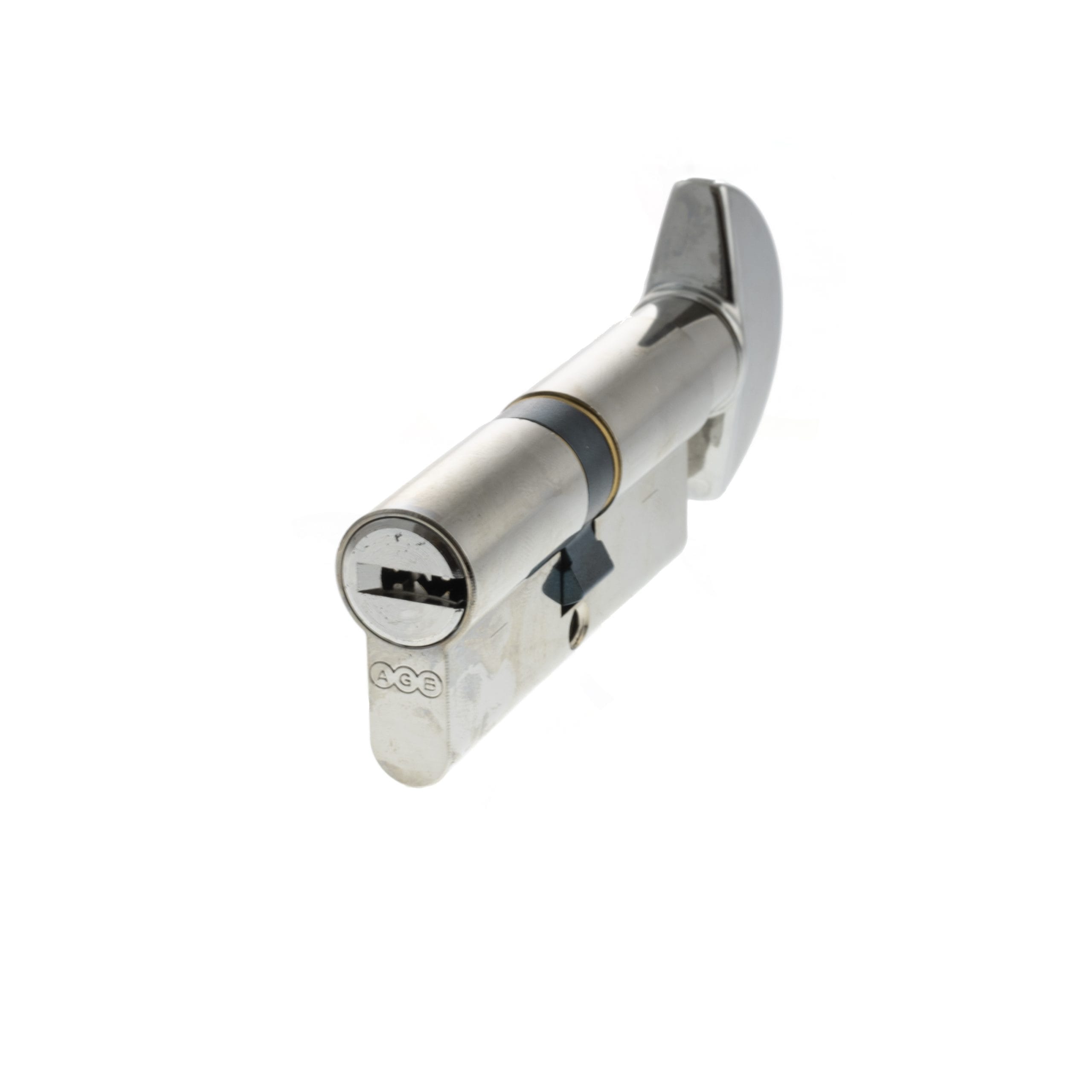 CA20303030 AGB Euro Profile 15 Pin Cylinder Key to Turn 35-35mm (70mm) - Polished Chrome