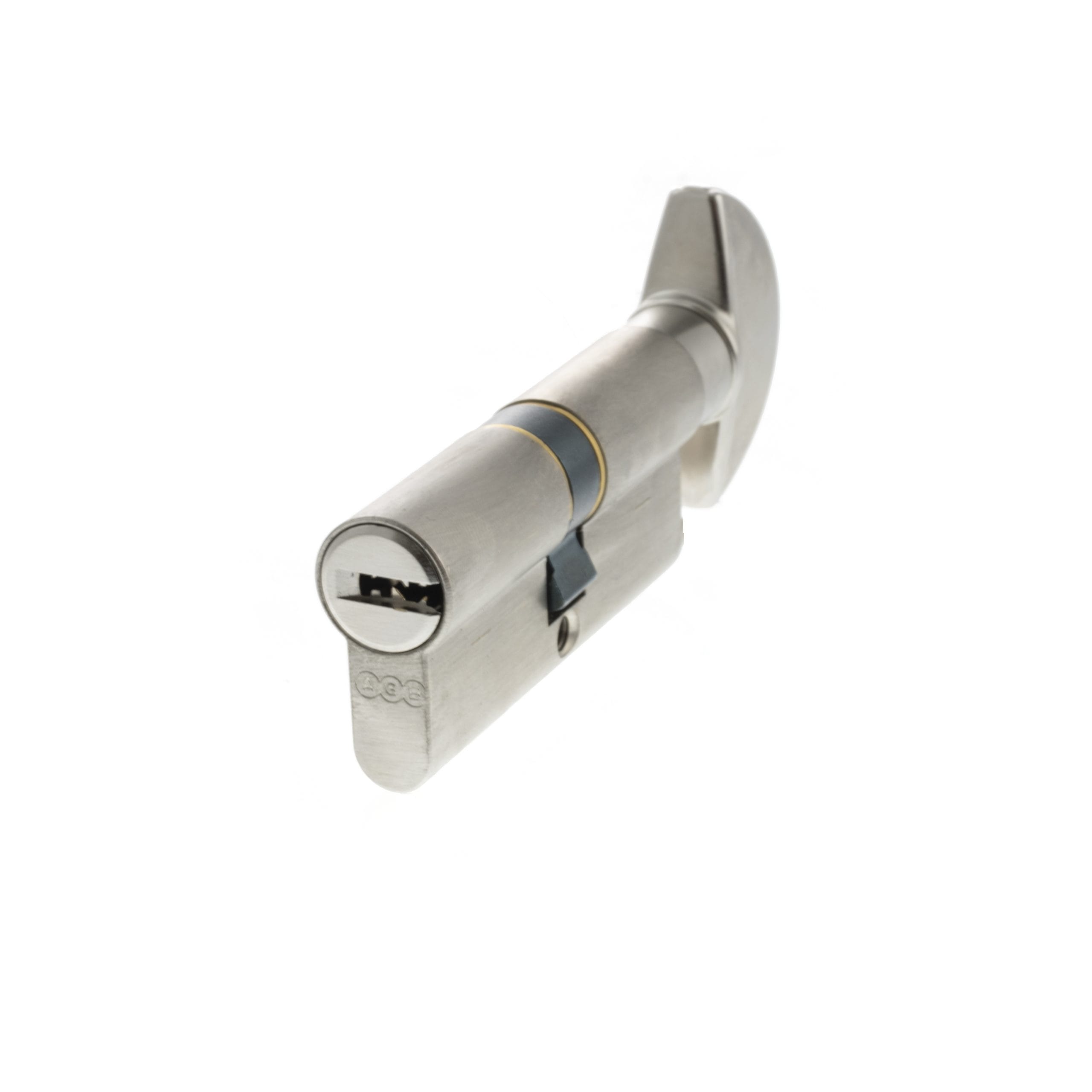 CA20323030 AGB Euro Profile 15 Pin Cylinder Key to Turn 35-35mm (70mm) - Satin Chrome