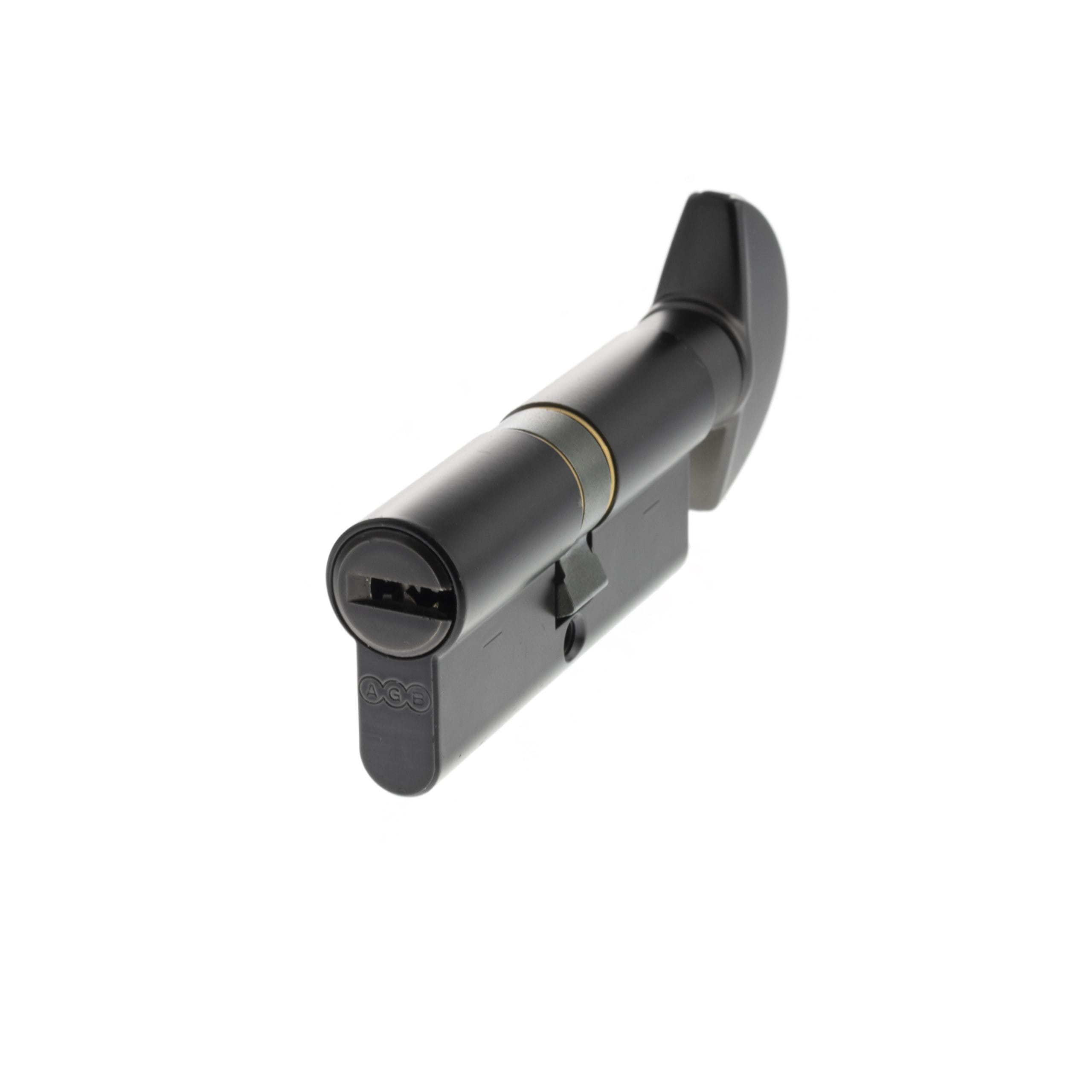 CA20843030 AGB Euro Profile 15 Pin Cylinder Key to Turn 35-35mm (70mm) - Matt Black