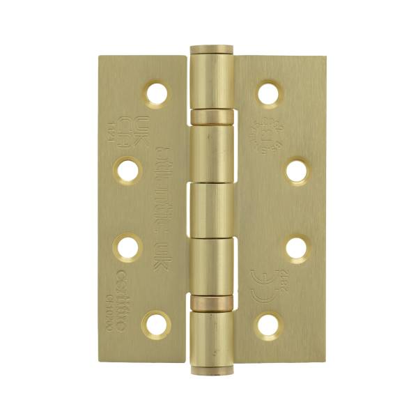 AH1433SB Atlantic Ball Bearing Hinges Grade 13 Fire Rated 4" x 3" x 3mm - Satin Brass