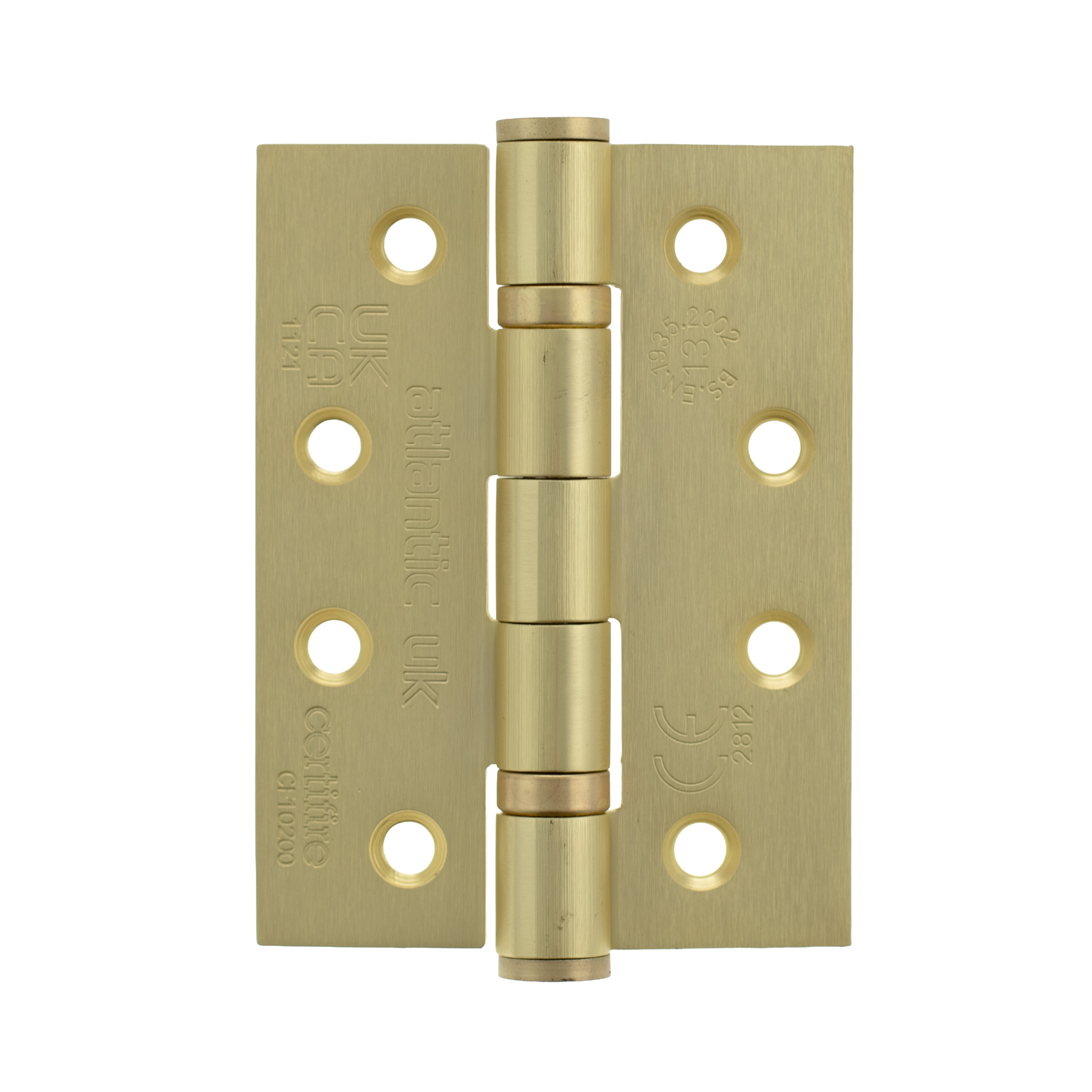 AH1433SB Atlantic Ball Bearing Hinges Grade 13 Fire Rated 4" x 3" x 3mm - Satin Brass