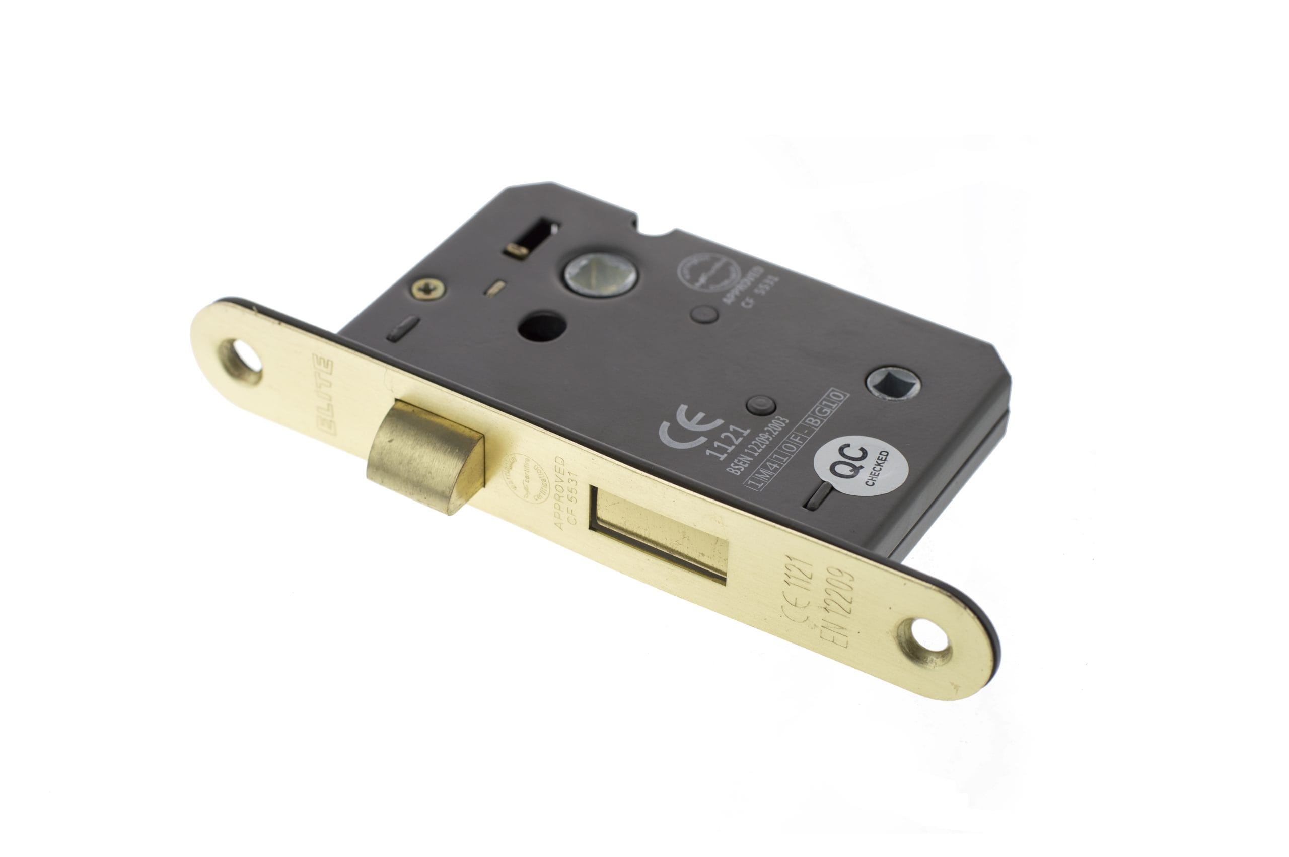 ALKRCBATH25SB Atlantic Radius Corner Bathroom Lock [CE] 2.5" - Satin Brass