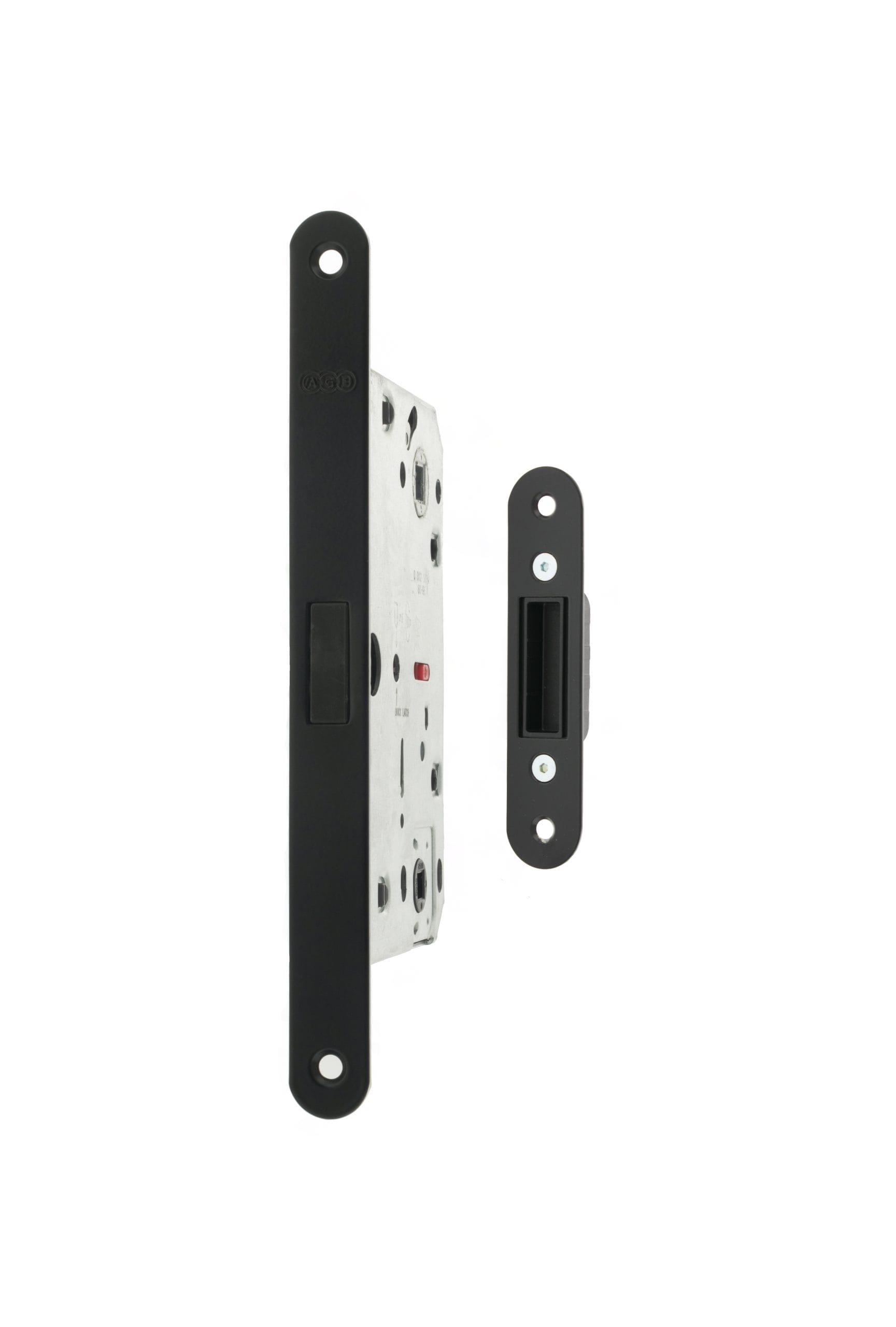 AGB2XTWCMB AGB Polaris 2XT Magnetic Bathroom Lock 60mm backset - Matt Black
