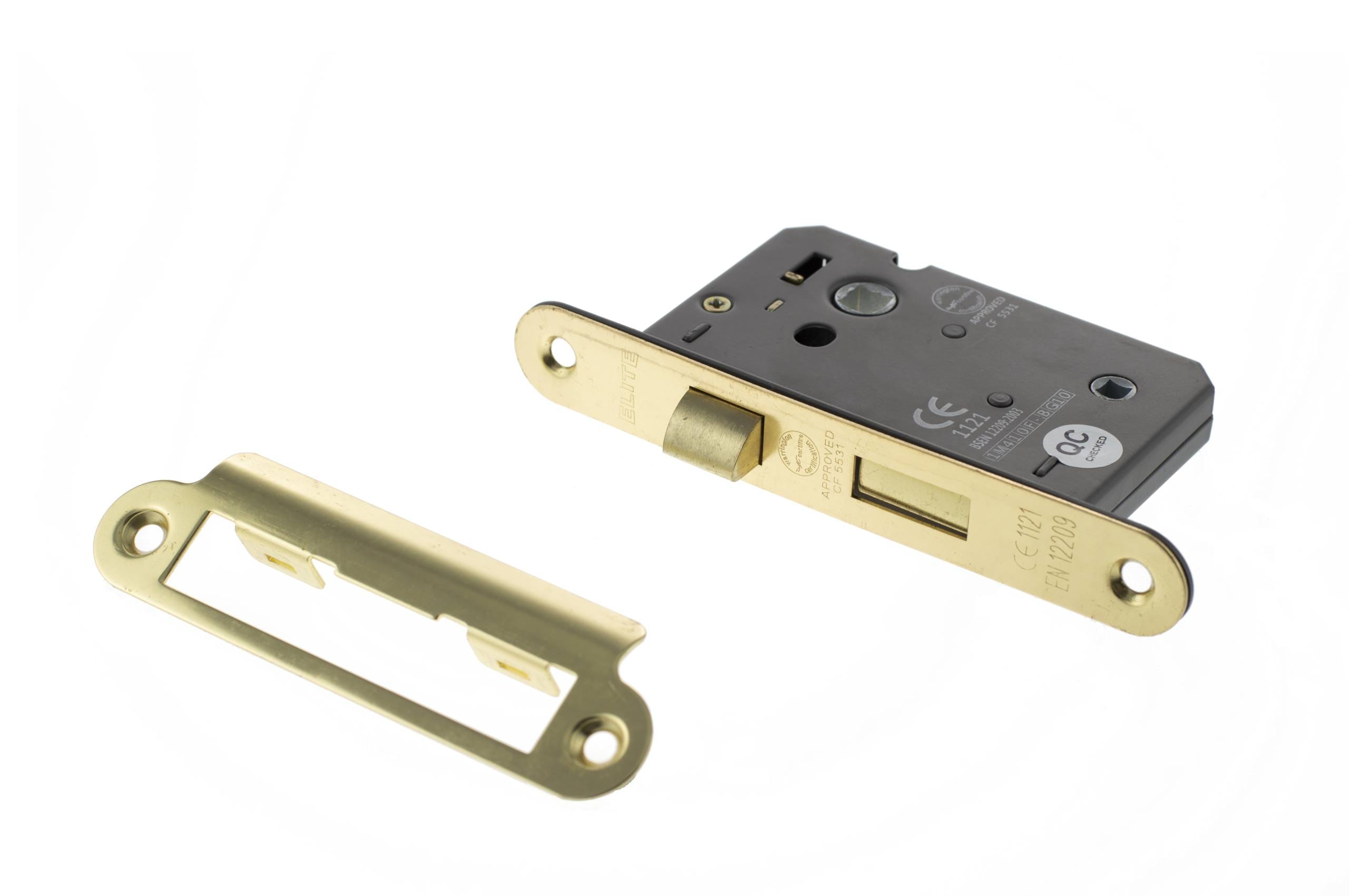 ALKRCBATH3PB Atlantic Radius Corner Bathroom Lock [CE] 3" - Polished Brass