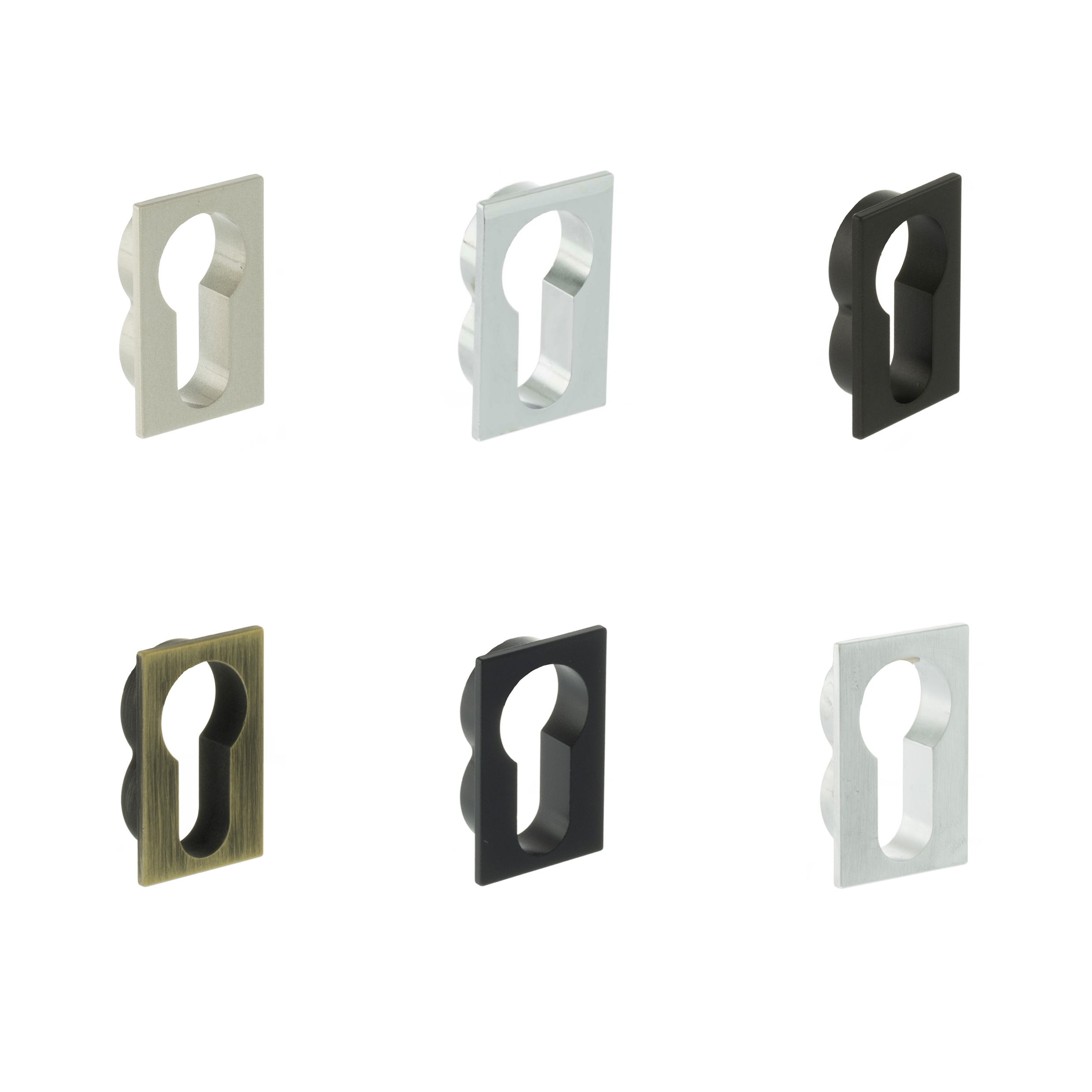 FCSESCE(finish) Forme Concealed Rose Euro Escutcheons Square