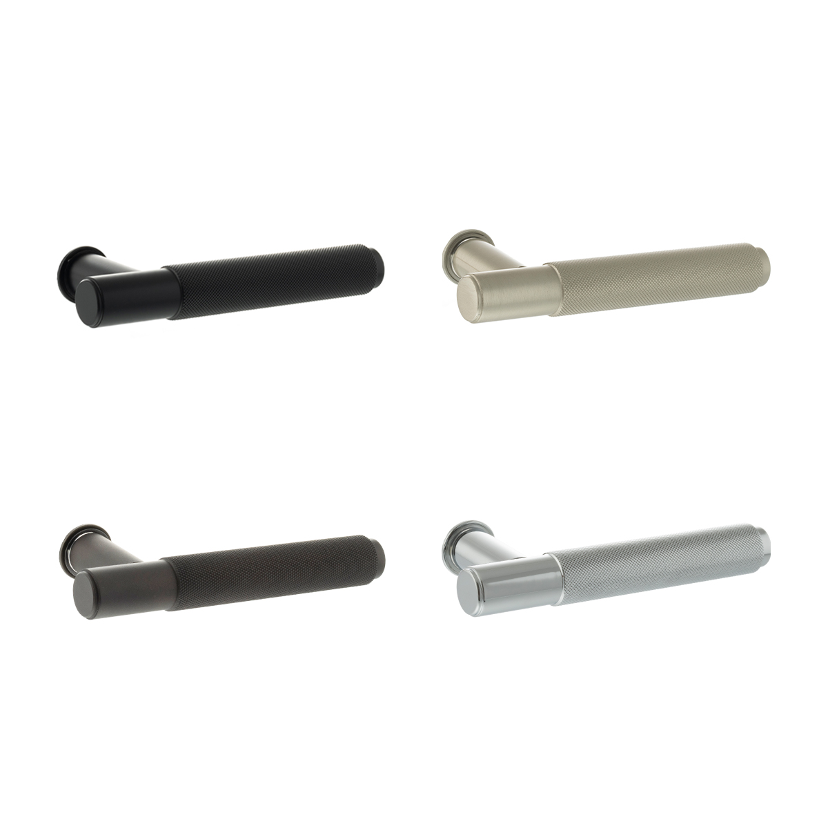 MHCR100(finish) Millhouse Brass Crompton Lever Door Handle on Concealed Round Rose - Available in 4 finishes