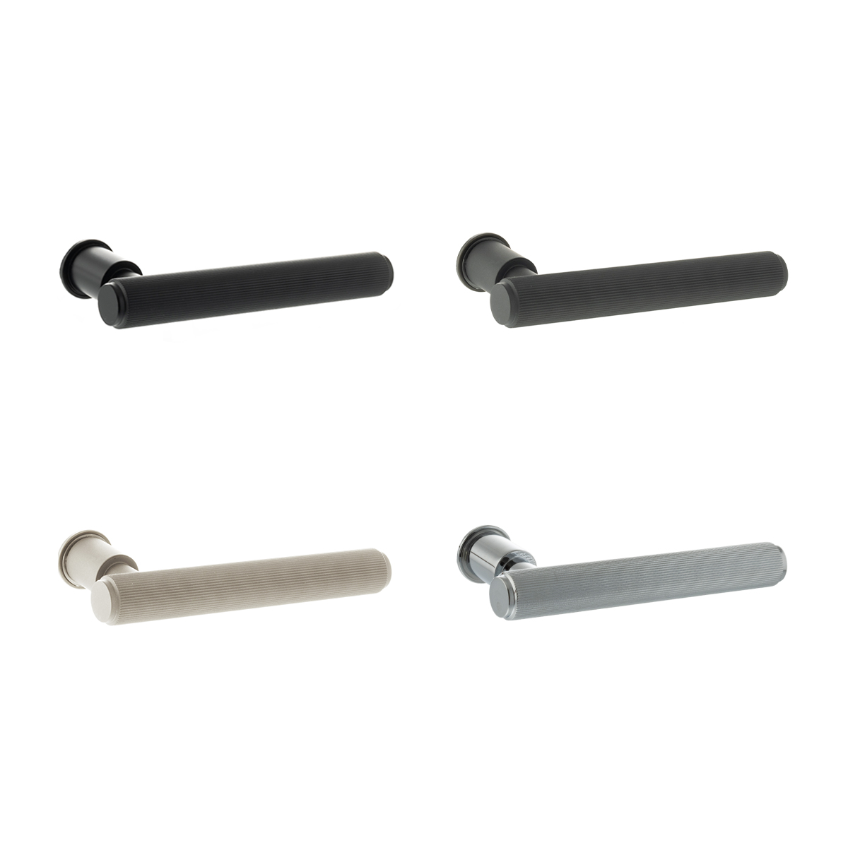 MHCR250(finish) Millhouse Brass Stephenson Lever Door Handle on Concealed Round Rose - Available in 4 finishes