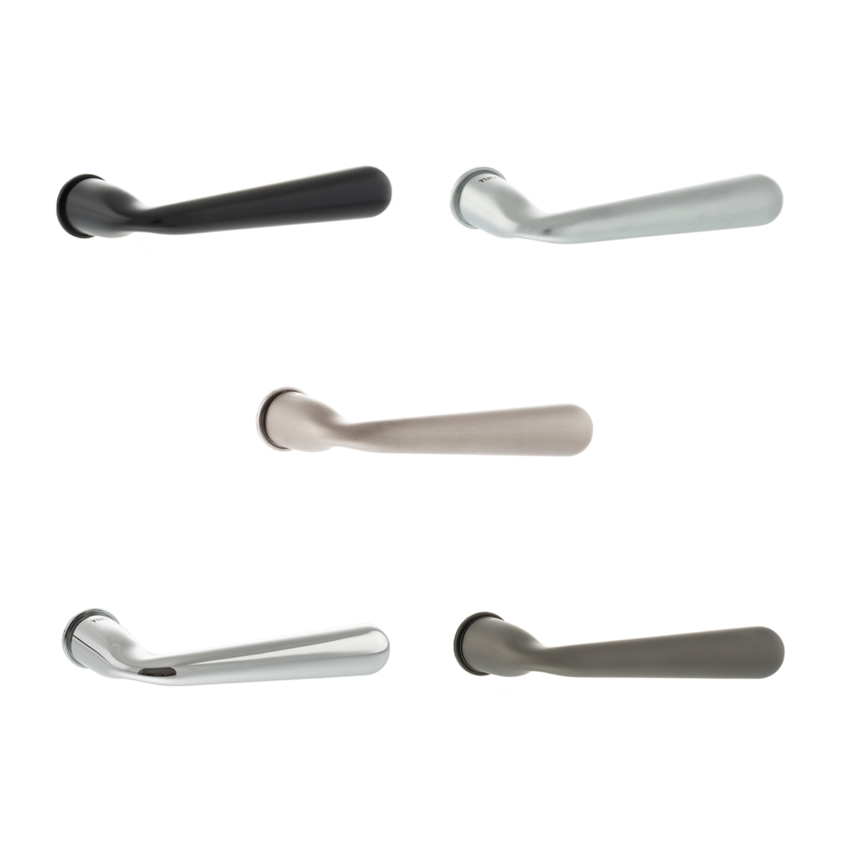 T293CR(finish) Tupai Rapido CurvaLine Adra Lever Door Handle on Concealed Round Rose - Available in 5 finishes
