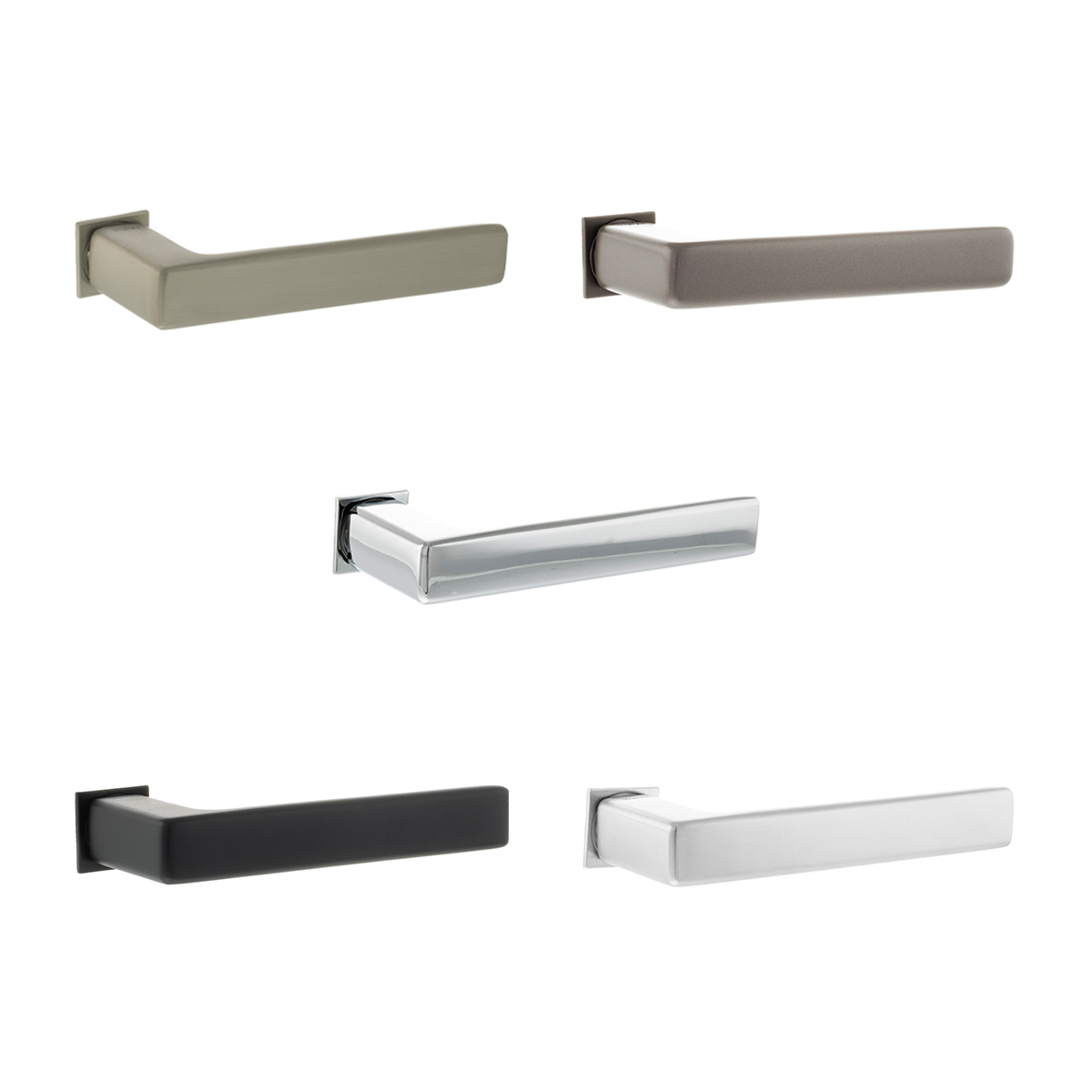 T3095CS(finish) Tupai Rapido 5S Line Portel Lever Door Handle on Concealed Square Rose - Available in 5 finishes
