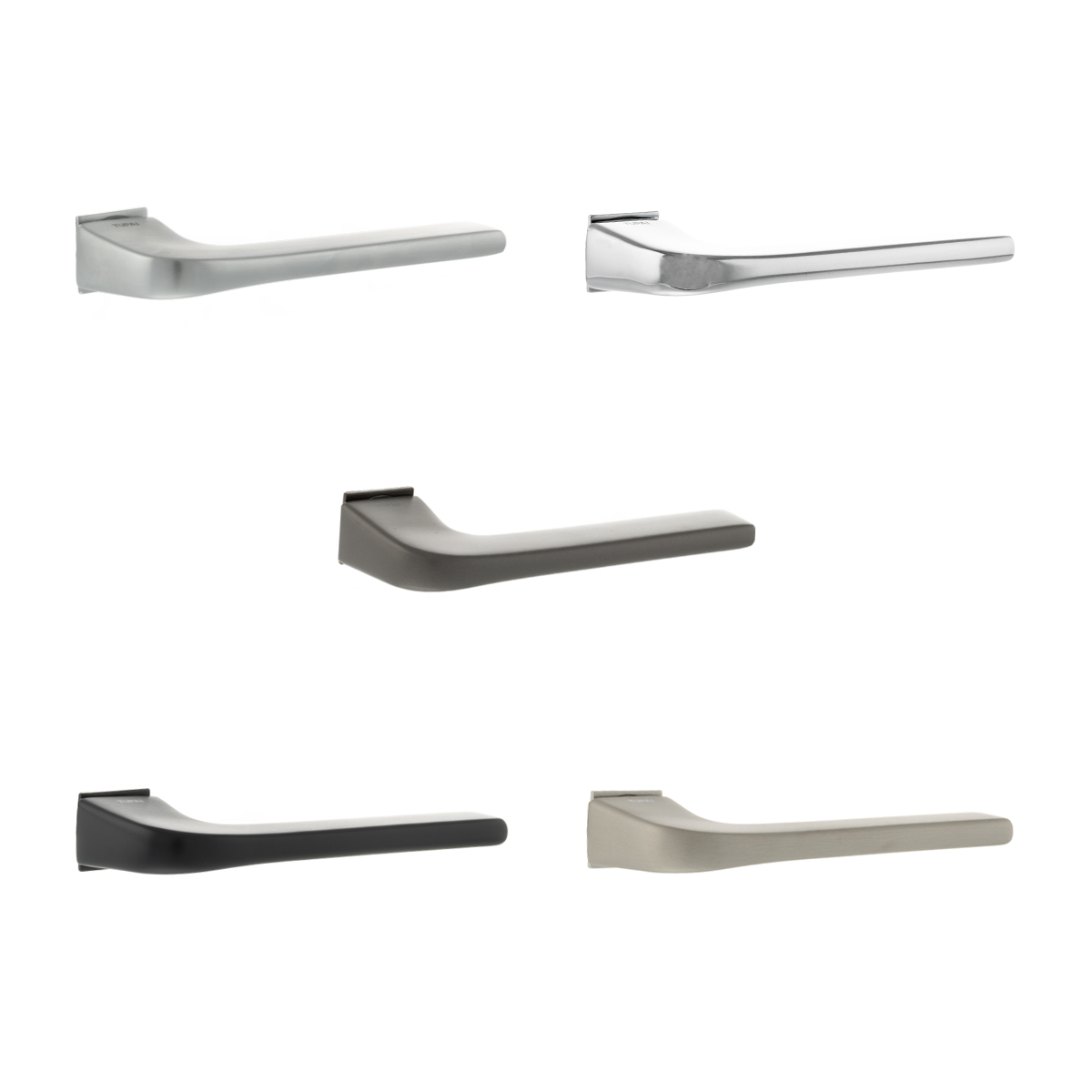 T4007CS(finish) Tupai Rapido 5S Line Canha Lever Door Handle on Concealed Square Rose - Available in 5 finishes