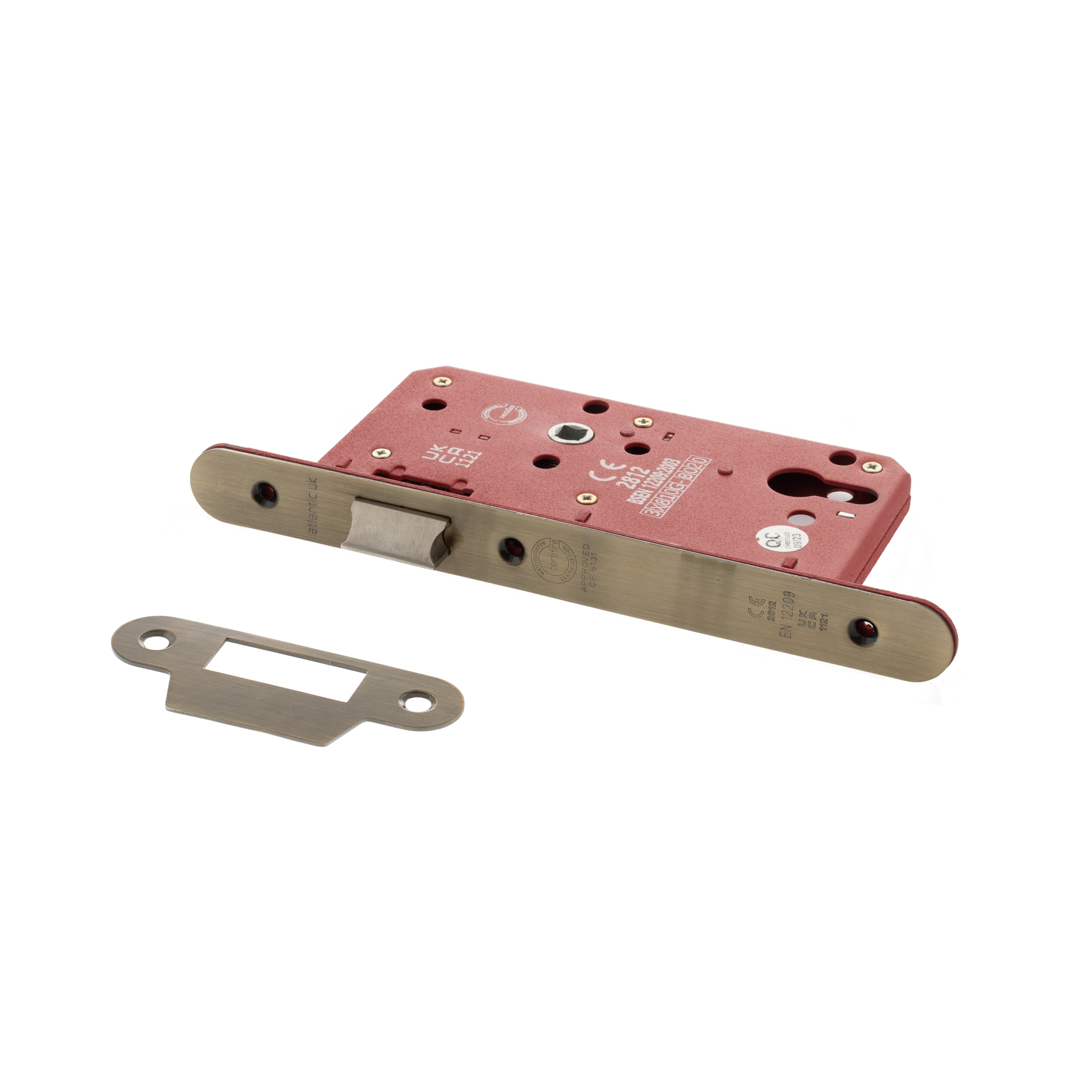 ALKDINRL60AB Atlantic DIN Radius Latch 60mm backset - Antique Brass
