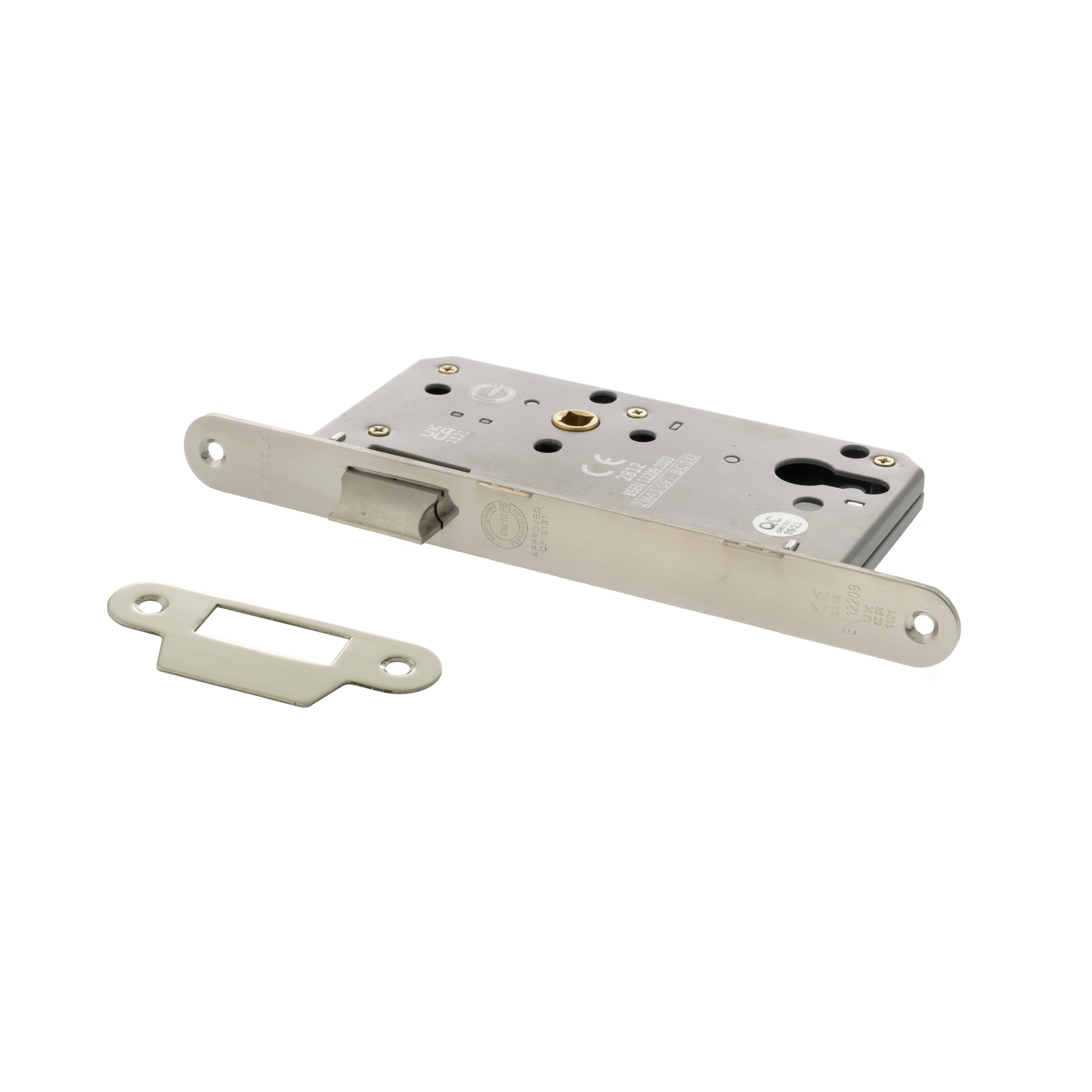 ALKDINRL60PSS Atlantic DIN Radius Latch 60mm backset - Polished Stainless Steel