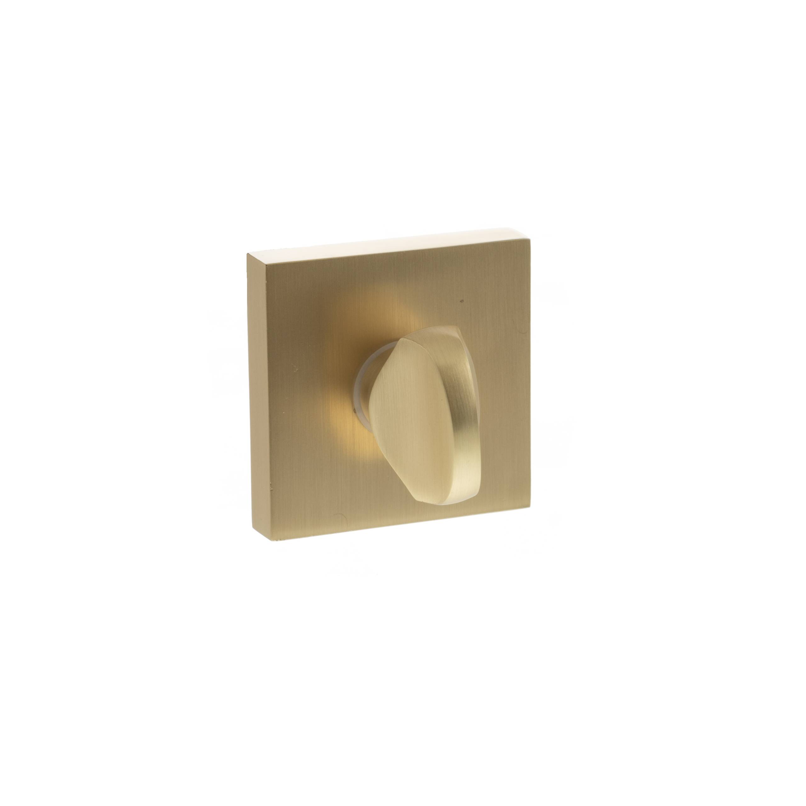 S4WCSSB STATUS WC Turn and Release on S4 Square Rose - Satin Brass