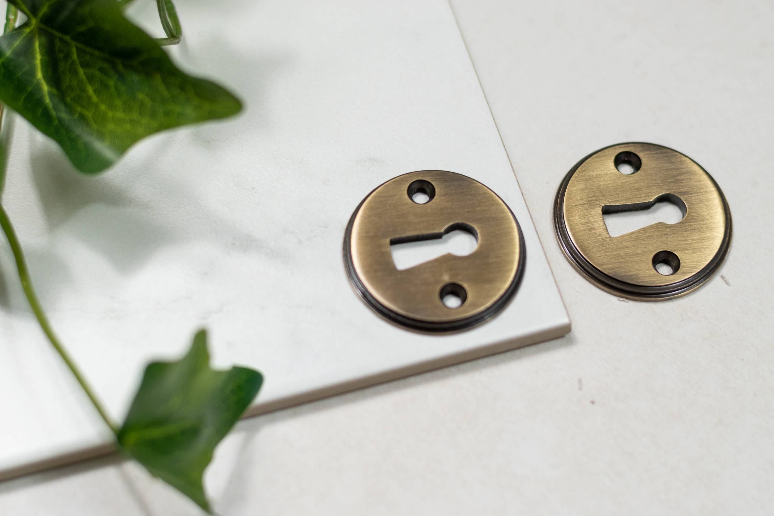 Open Key Hole Escutcheons