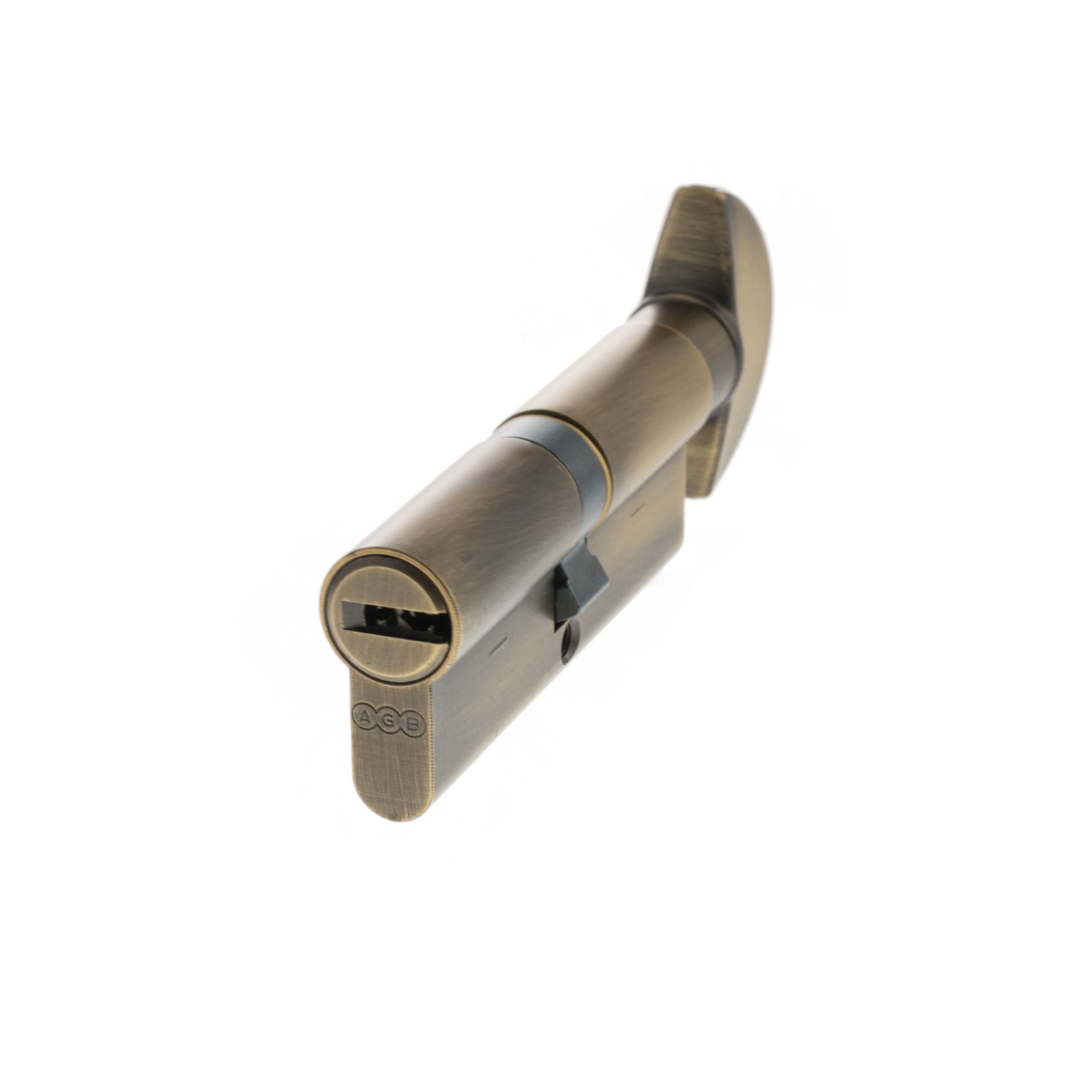 CA20723535 AGB Euro Profile 15 Pin Cylinder Key to Turn 40-40mm (80mm) - Matt Antique Brass