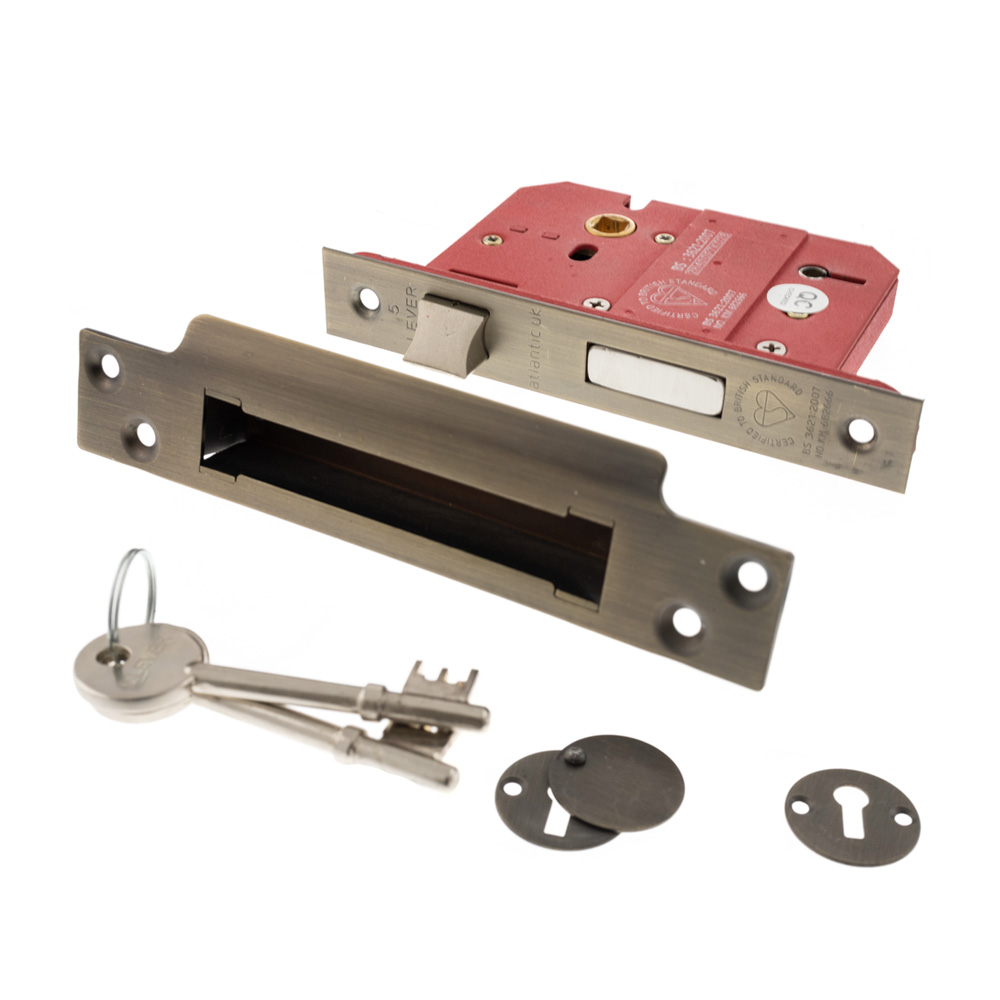 Atlantic 5 Lever Key Sashlock [BS] 3" - Urban Bronze - Key-to-differ