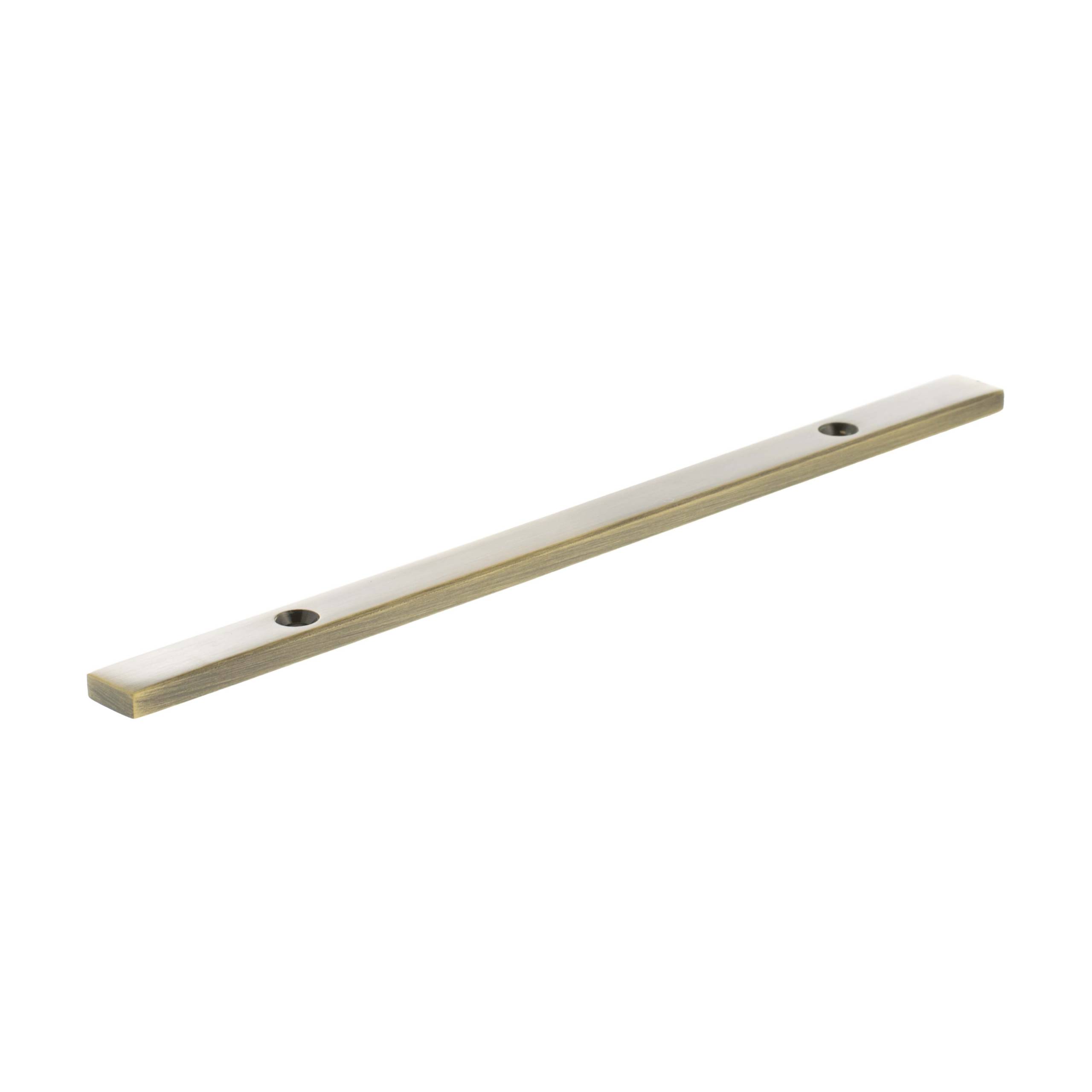 MHCBN128AB Millhouse Brass Long Narrow Cabinet Handle Backplate 128mm - Antique Brass