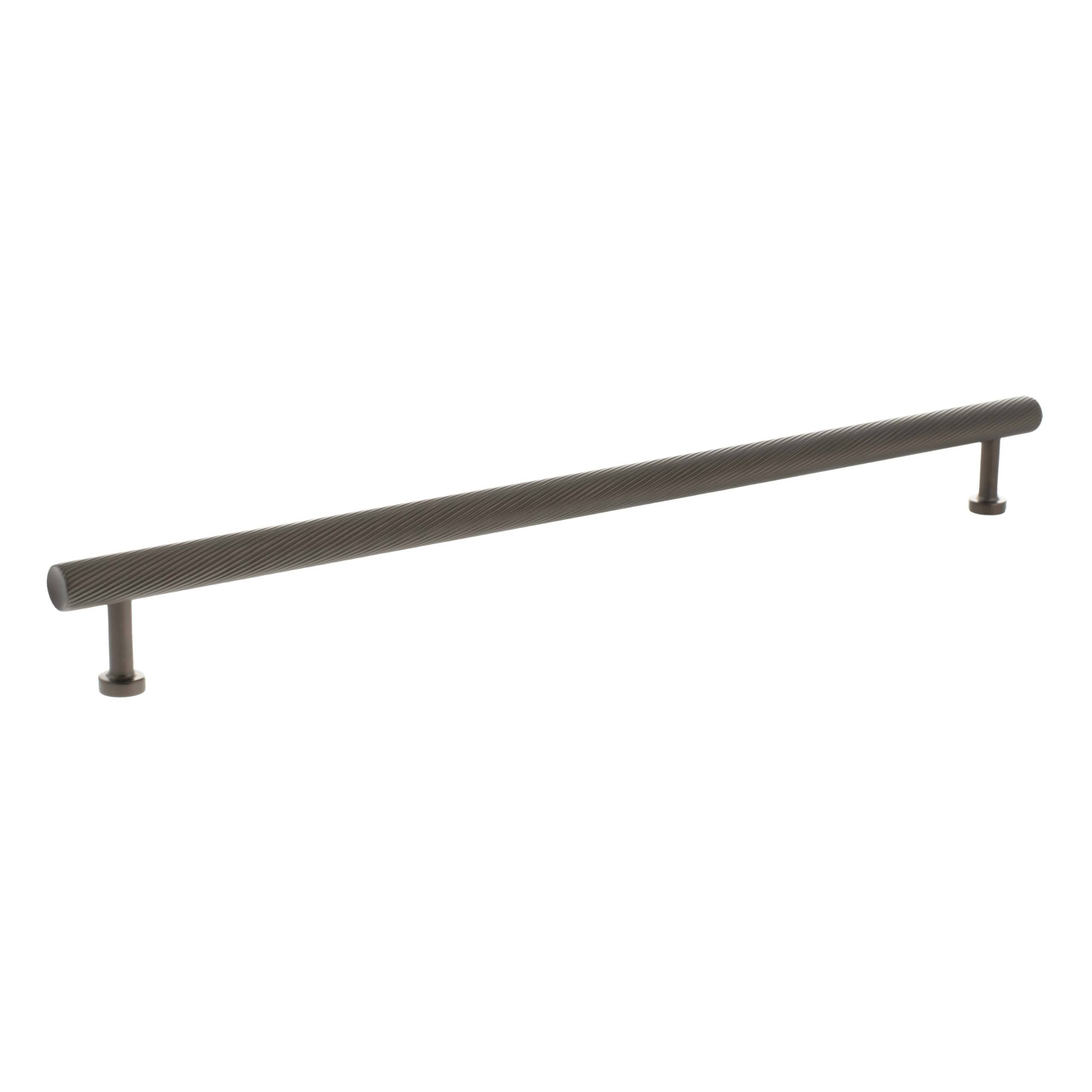 Millhouse Brass Paddington Spiral T-Bar Cabinet Pull Handle 320mm - Urban Dark Bronze - Cabinet Pull Handles